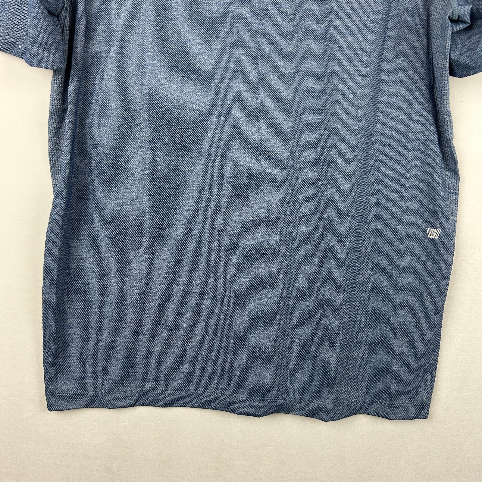 Mack Weldon Airknitx Crew Neck Short Sleeve Shirt Blue Men’s Size XL