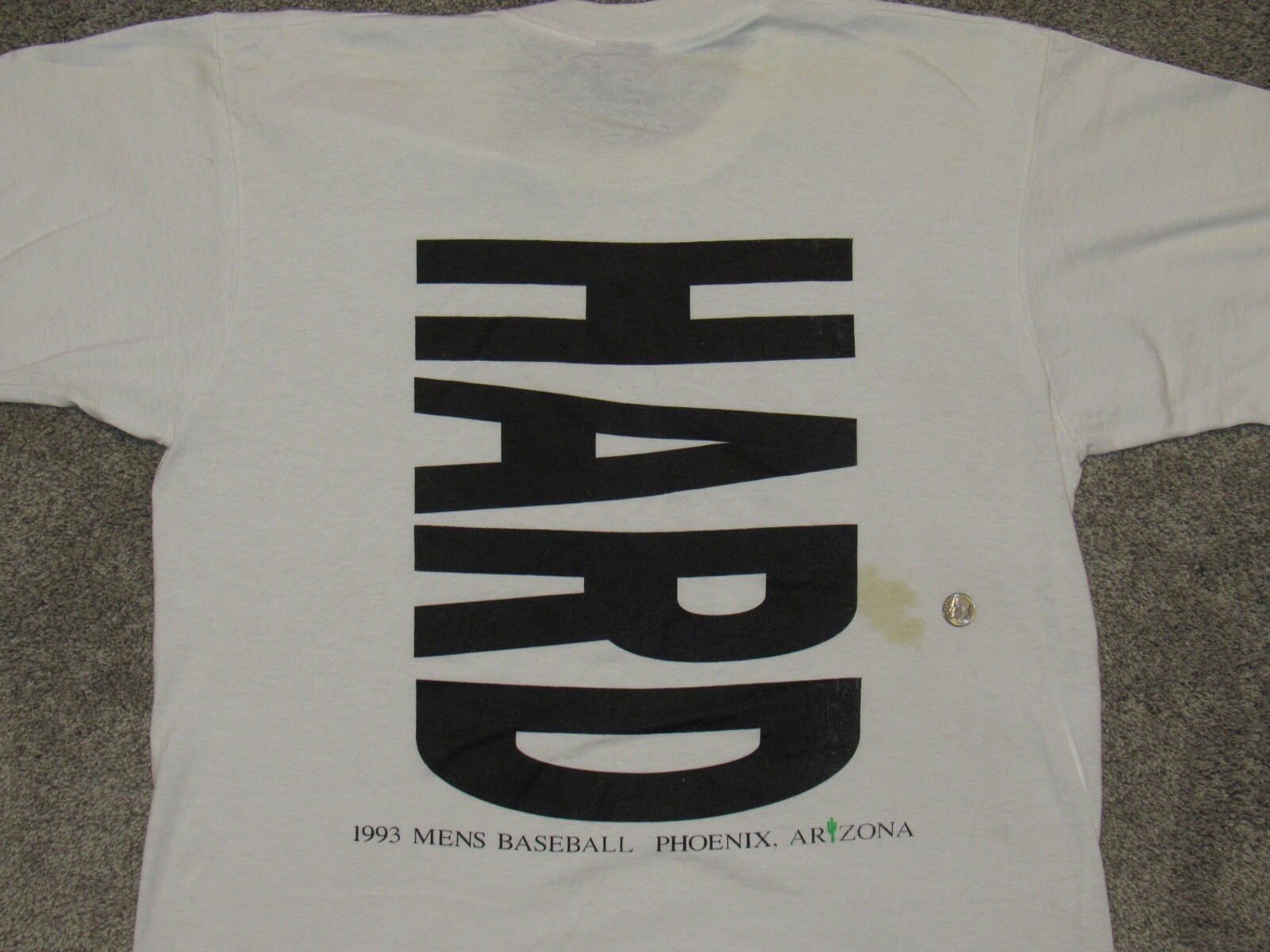 Vtg 1993 PHOENIX Baseball T-SHIRT Mens L Play Ball Hard Arizona 90s Funny Sports