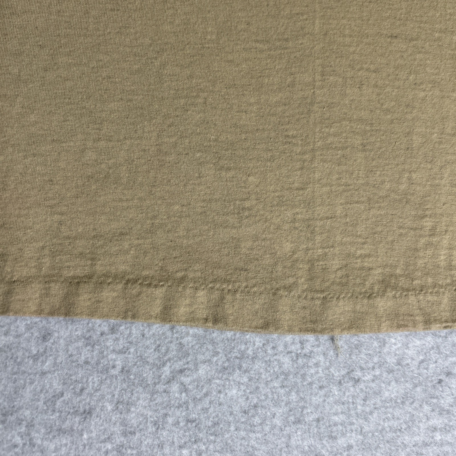 Vtg. 80s/90s Alore Single Stitch Blank Tan T-Shirt Small Made in USA Slub Cotton