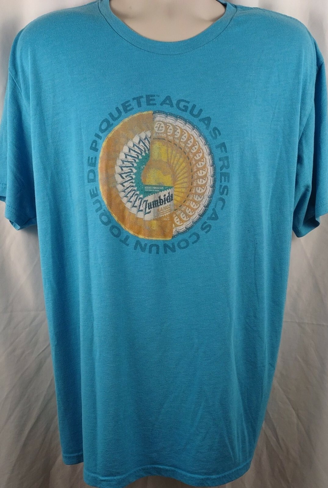 Zumbida Mango Aguas Frescas Con Un Toque De Piquete Men’s Shirt Size 2XL