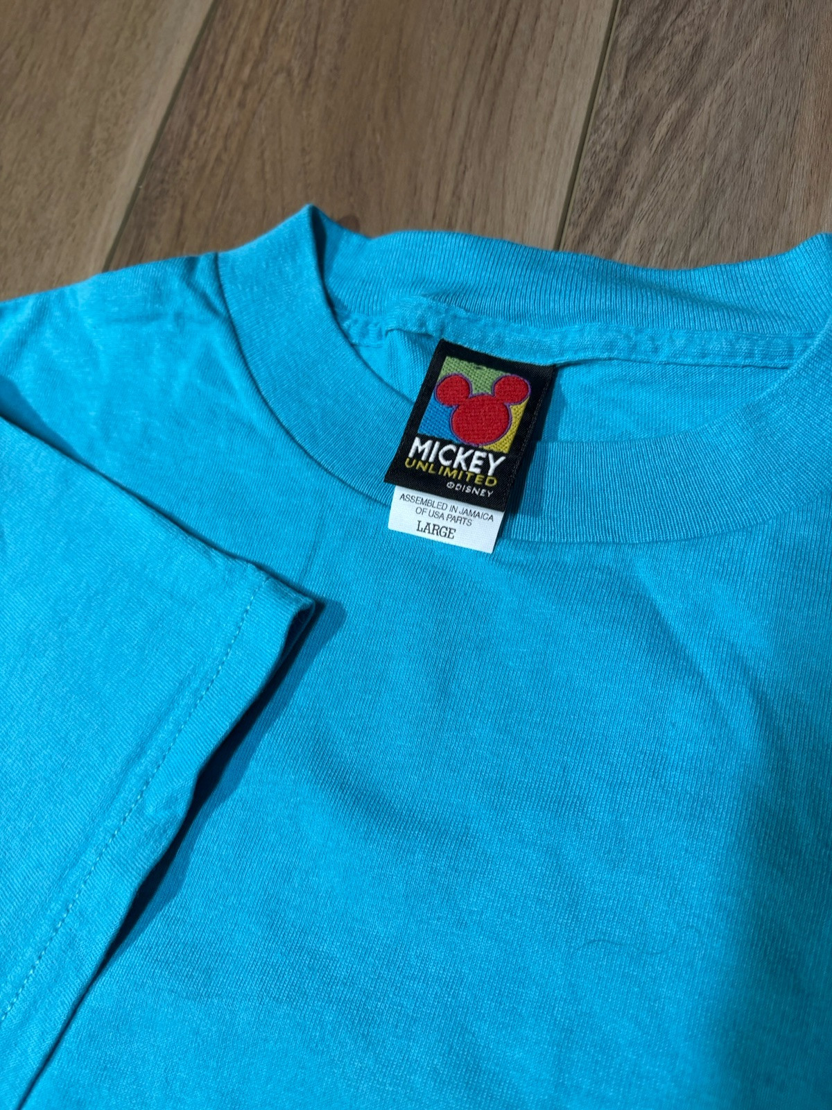 Vintage 90s Disney Mickey Unlimited Vintage Blank Blue Shirt Blue Size L