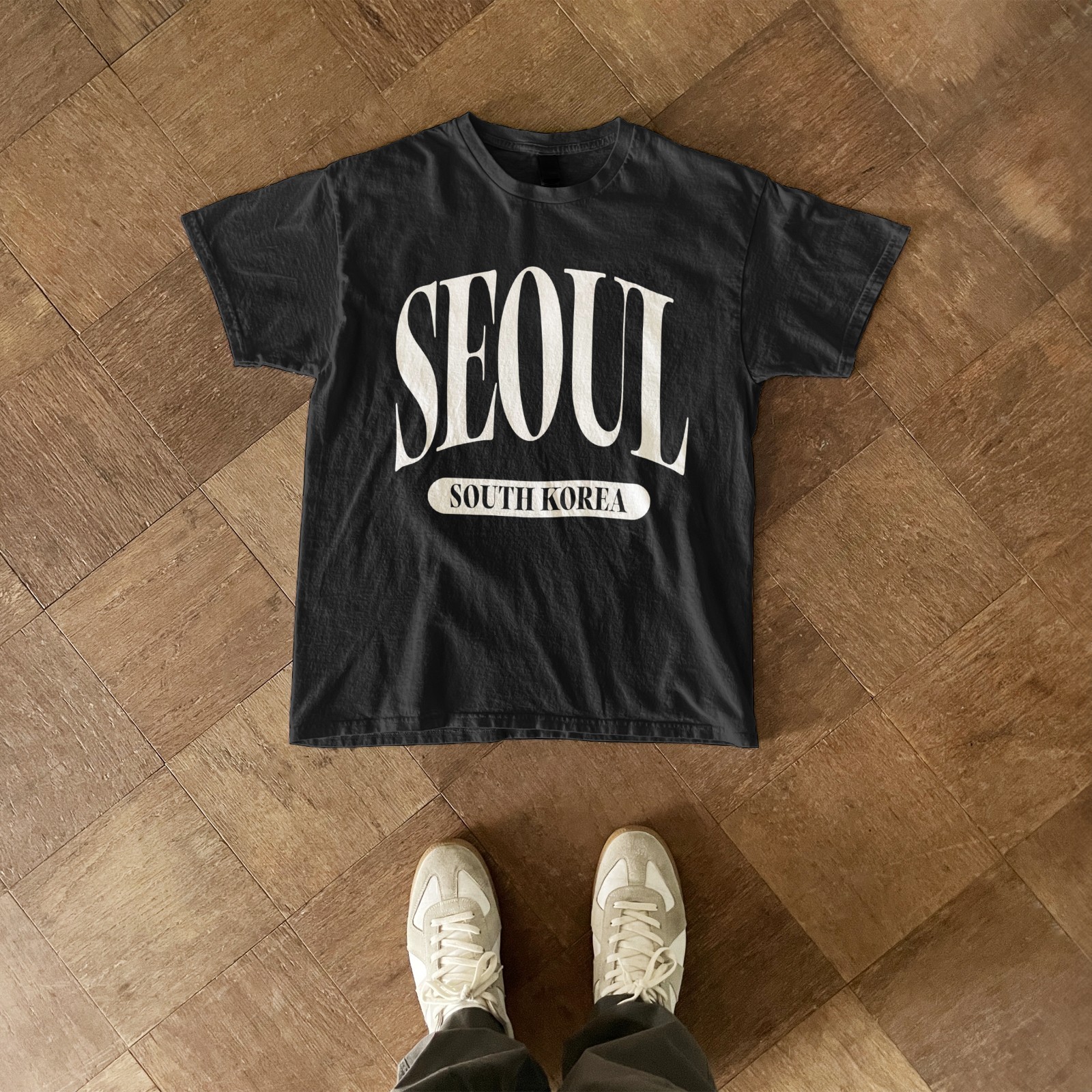 Seoul South Korea vintage city souvenir classic tee travel