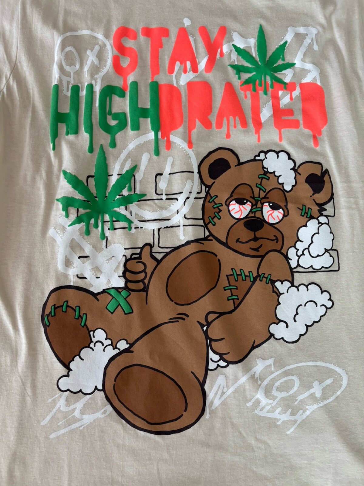 Eighty Eight Brand Men’s Stay High Drated Cotton Graphic Print Tee Shirt M