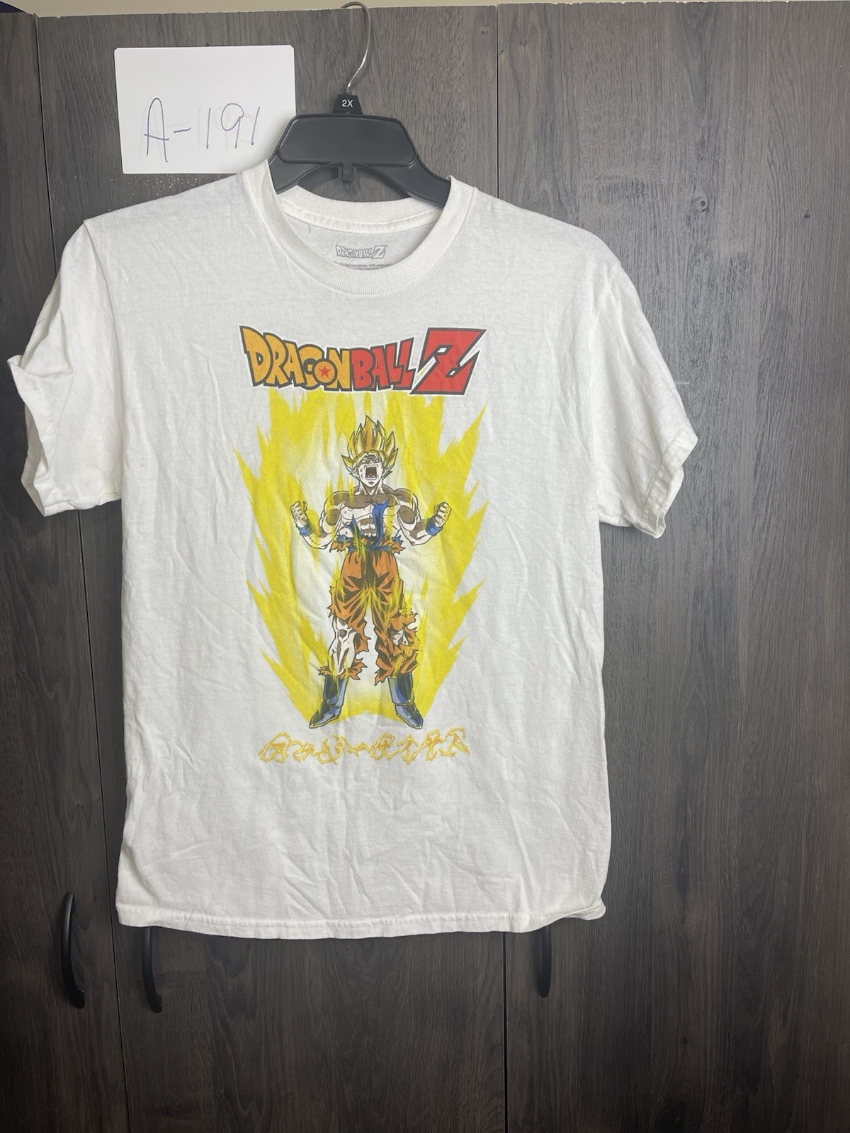 Dragon Ball-Z Super Saiyan T-shirt size Adult Medium White