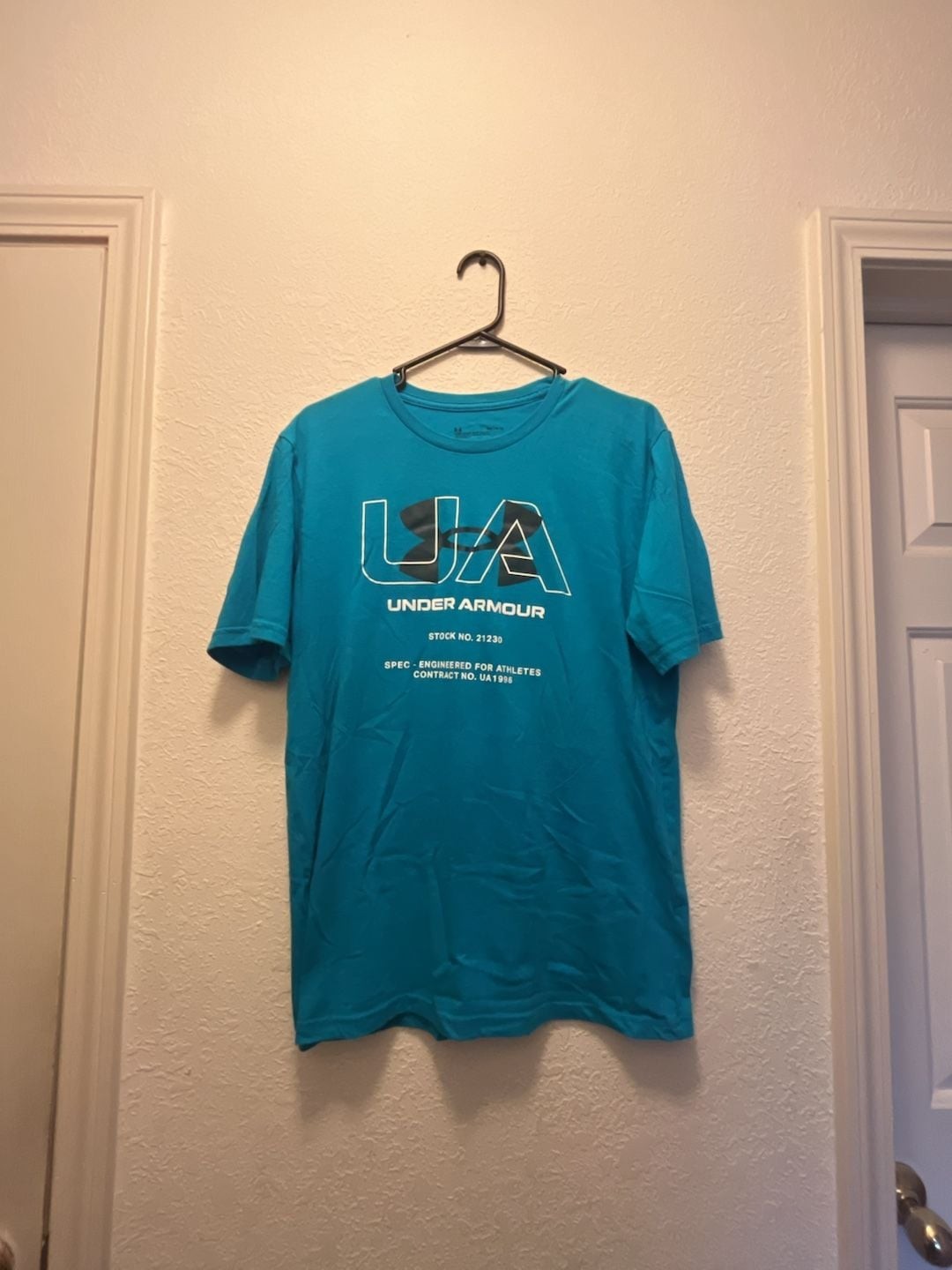 Under Armour Blue UA Engineered for Athletes Logo Short Sleeve Graphic Tee
