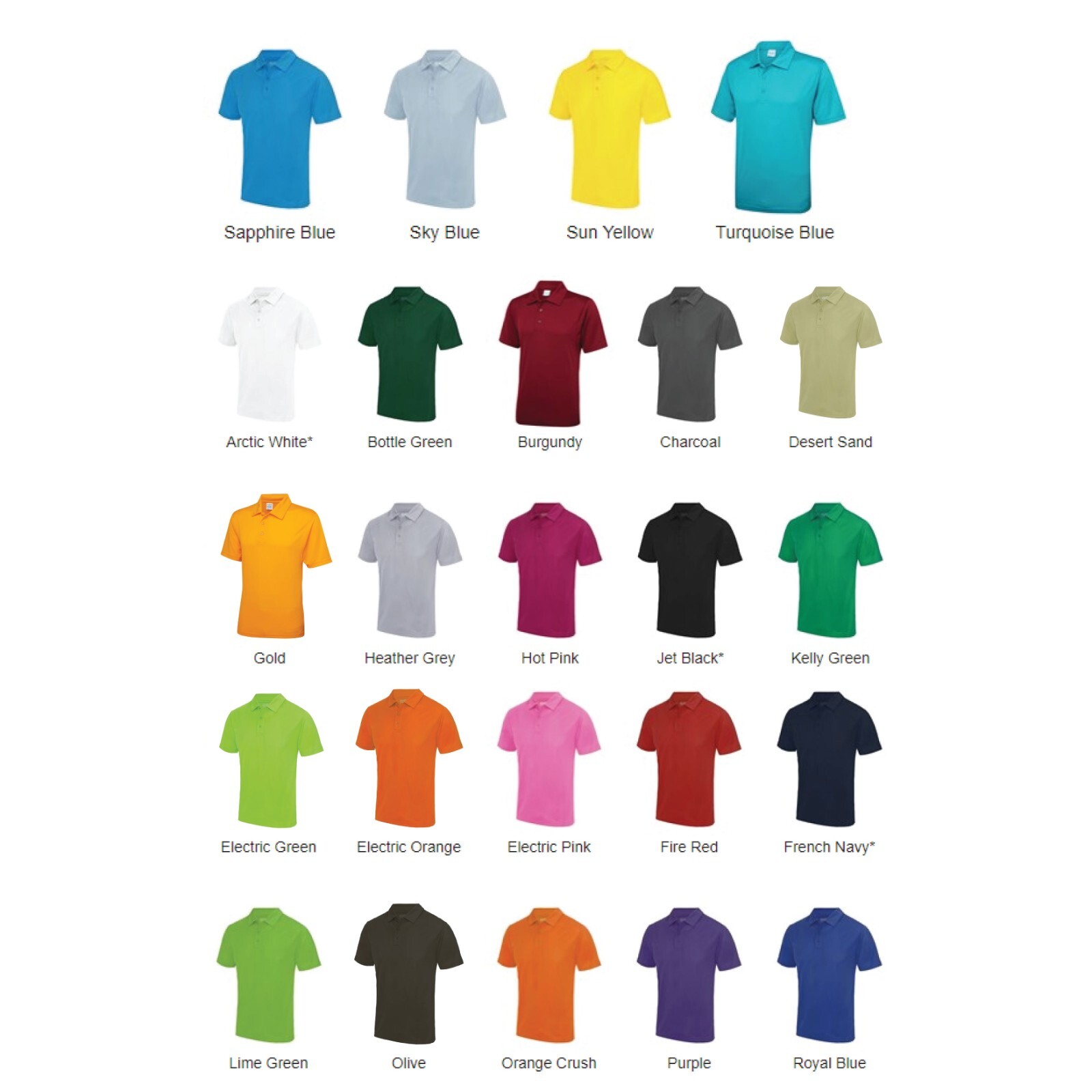 Personalised Custom Just Cool Awdis Polo T-shirt Casual Short Sleeve JC040