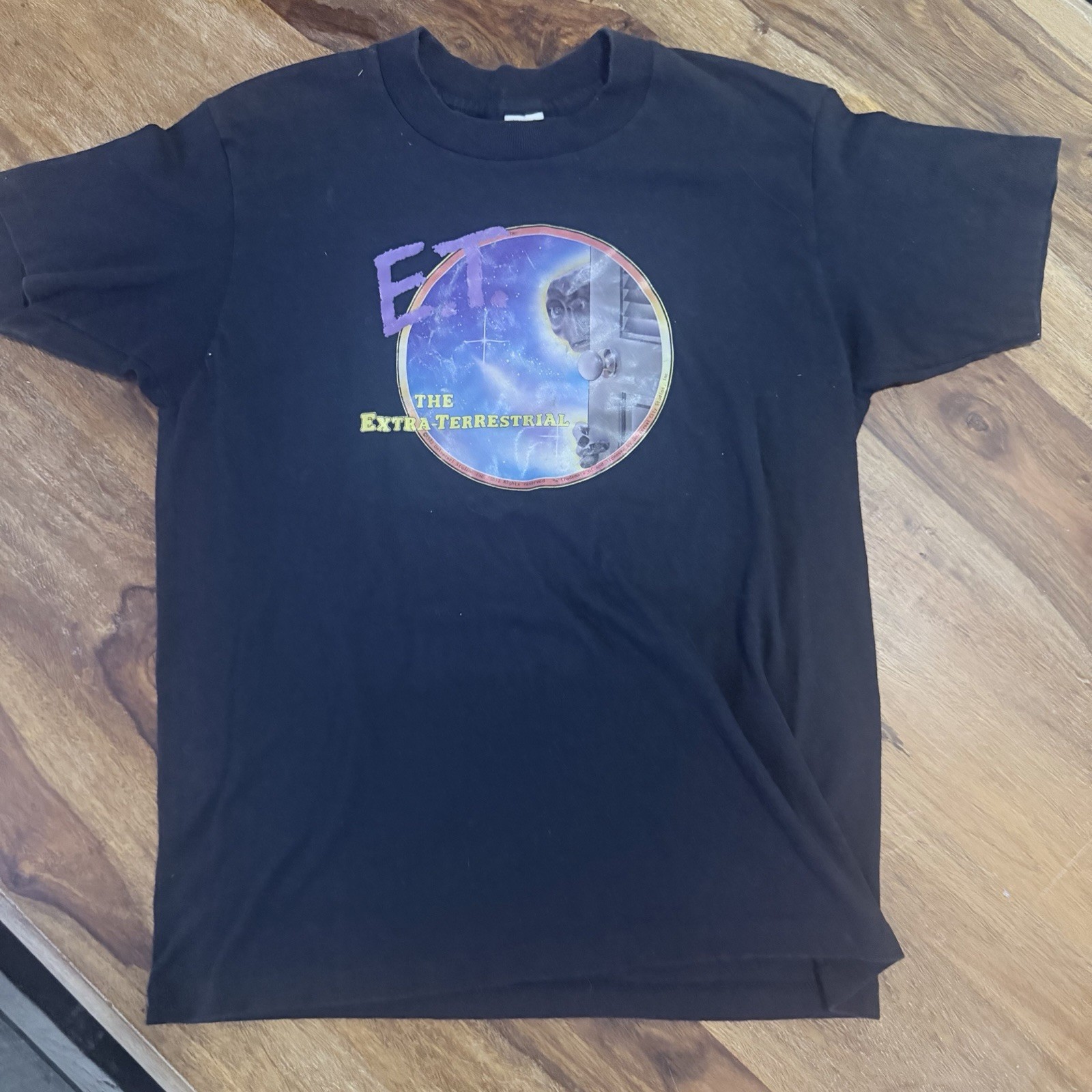 Vintage 1982 E.T. Extra Terrestrial Movie T Shirt Single Stitch Wrights SZ M
