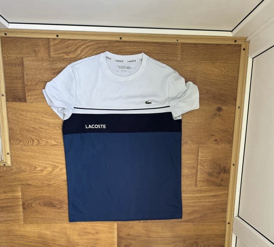 Sport Novak Djokovic T-Shirt Mens Size US S Navy Blue Graphic Lacoste
