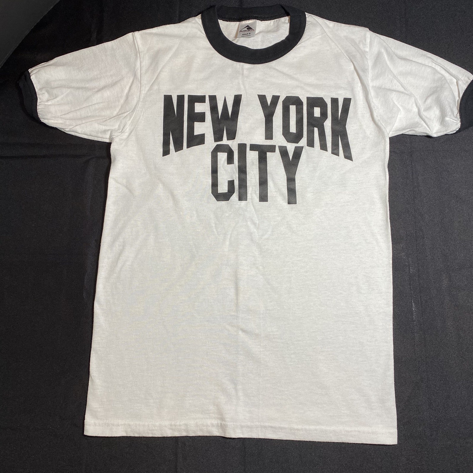 New York City Men’s Small Cotton Ringer T-shirt Retro John Lennon Style