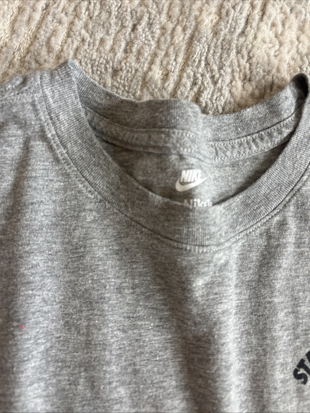 Size Small Nike Dunk “Stack ‘Em High, Dunk ‘Em Low” Graphic Gray T-Shirt