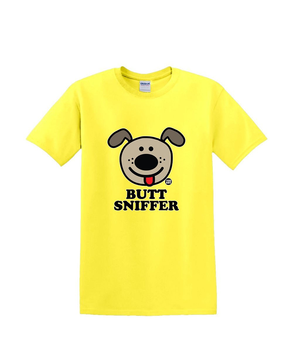 S to 2XL 3XL – BUTT SNIFFER dog – funny pet classic fun adult