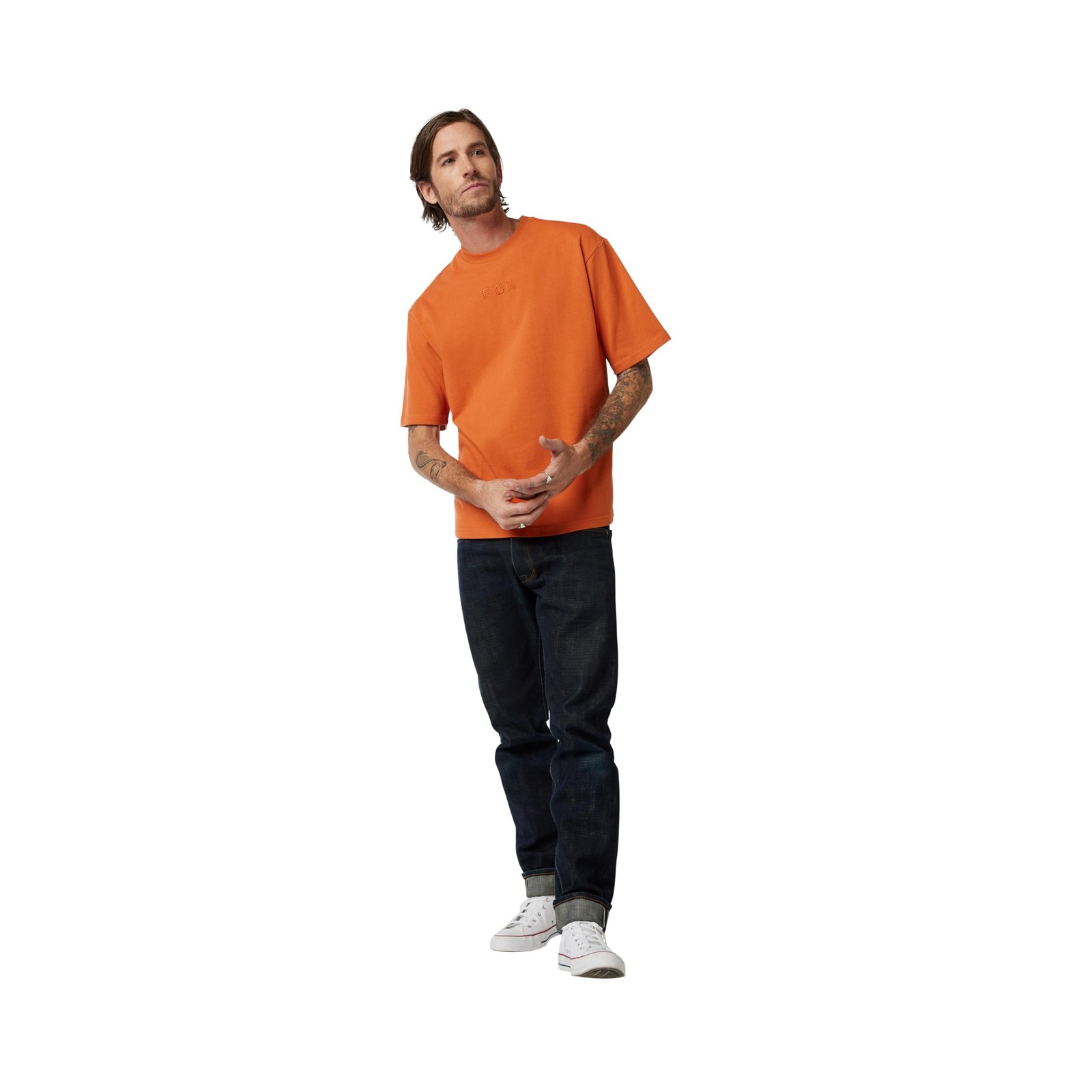 Mens Wordmark Oversized Short Sleeve Tee Chocolate
