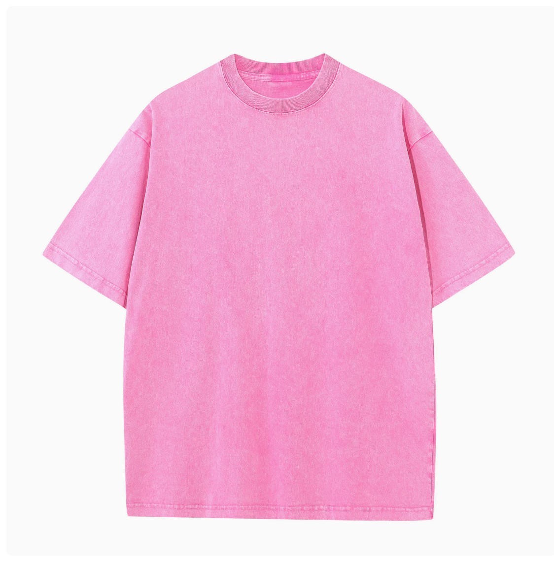 Summer Men’s Washed T-Shirts 230G Heavy Cotton Vintage Faded Color Oversized Hot