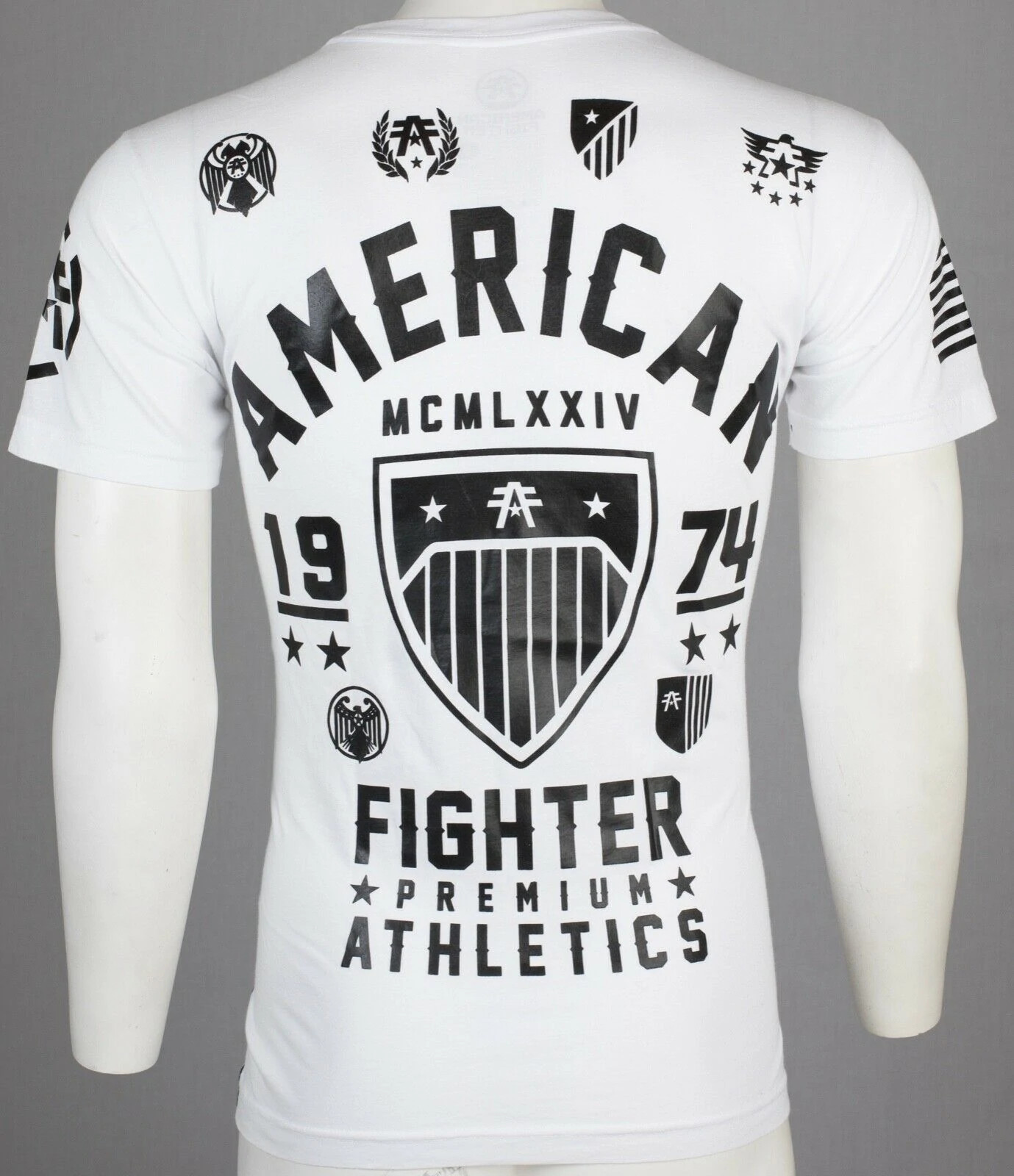 AMERICAN FIGHTER Fort Hays White Athletic Mens Crewneck T-shirt S-3XL NWT