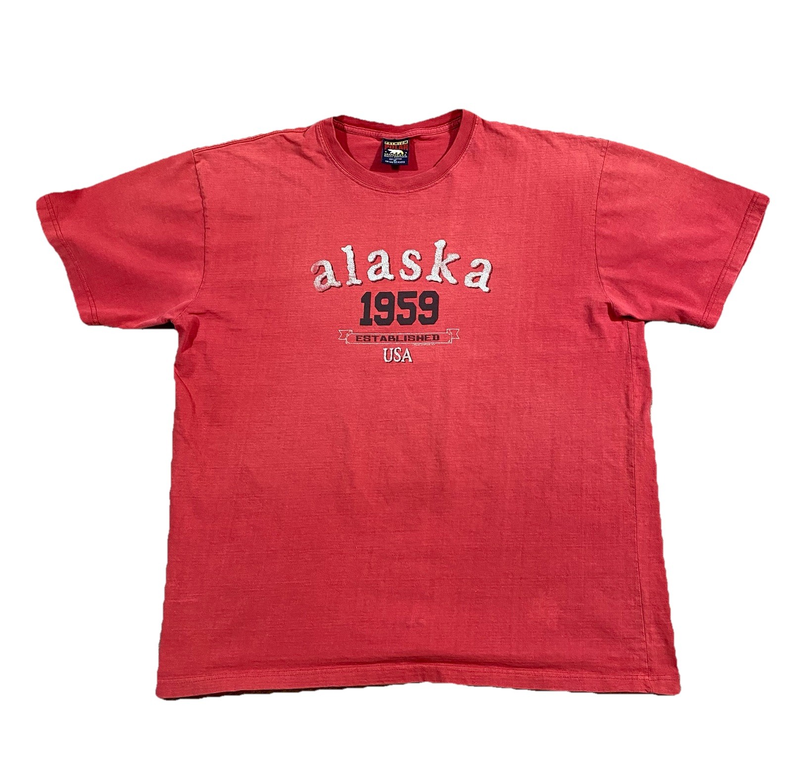 Vintage Alaska 1959 USA Graphic T-Shirt Red Polar Graphics XL