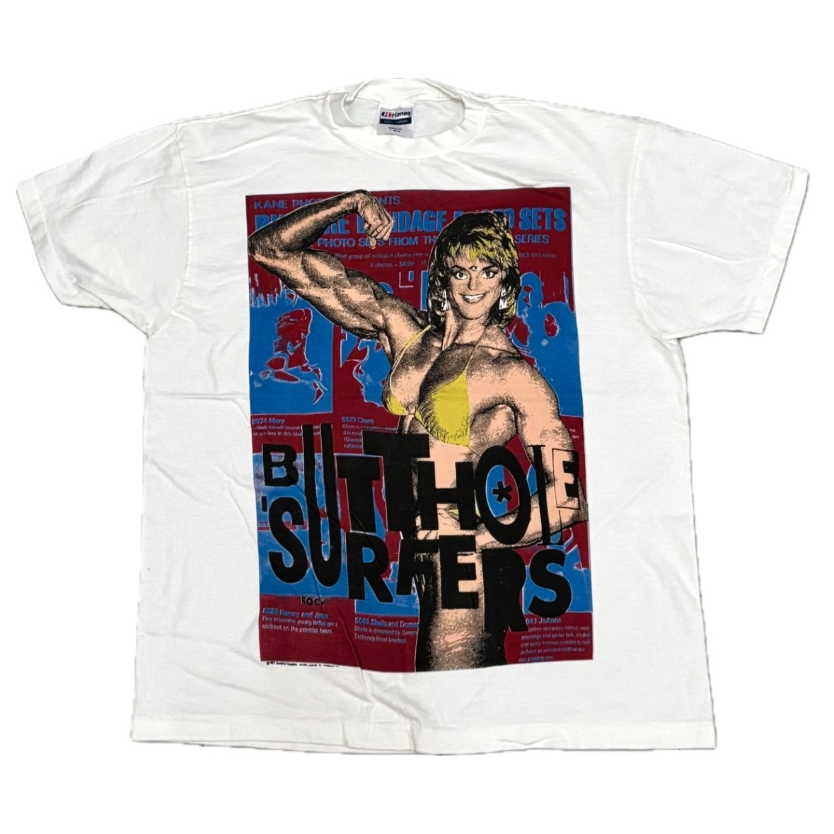 Vintage Butthole Surfers Don Rock Bodybuilder 3 Eyed Female XL T-Shirt REPRINT