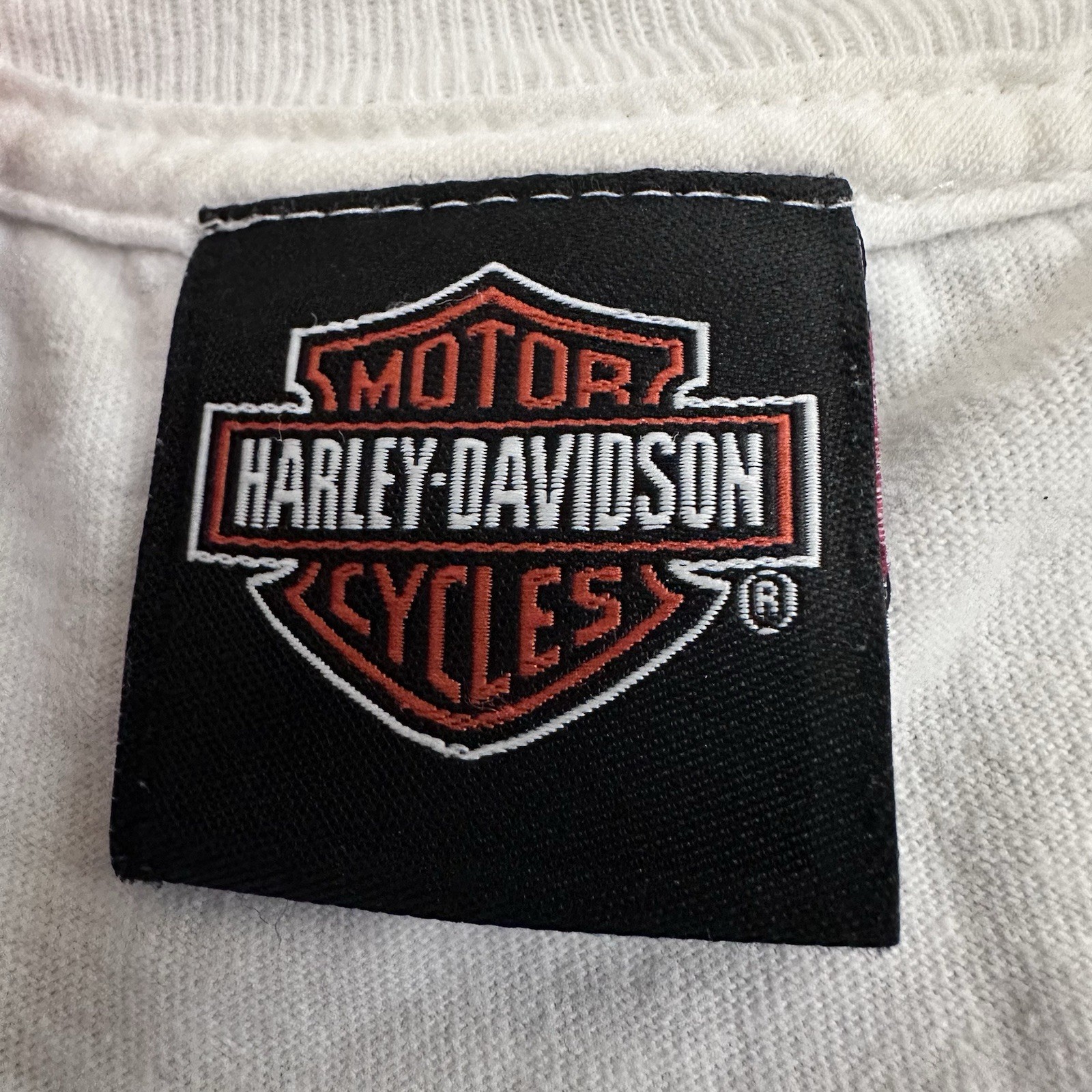Harley Davidsons Mens L Short Sleeve T Shirt Chopper Pinup Girl Oklahoma City