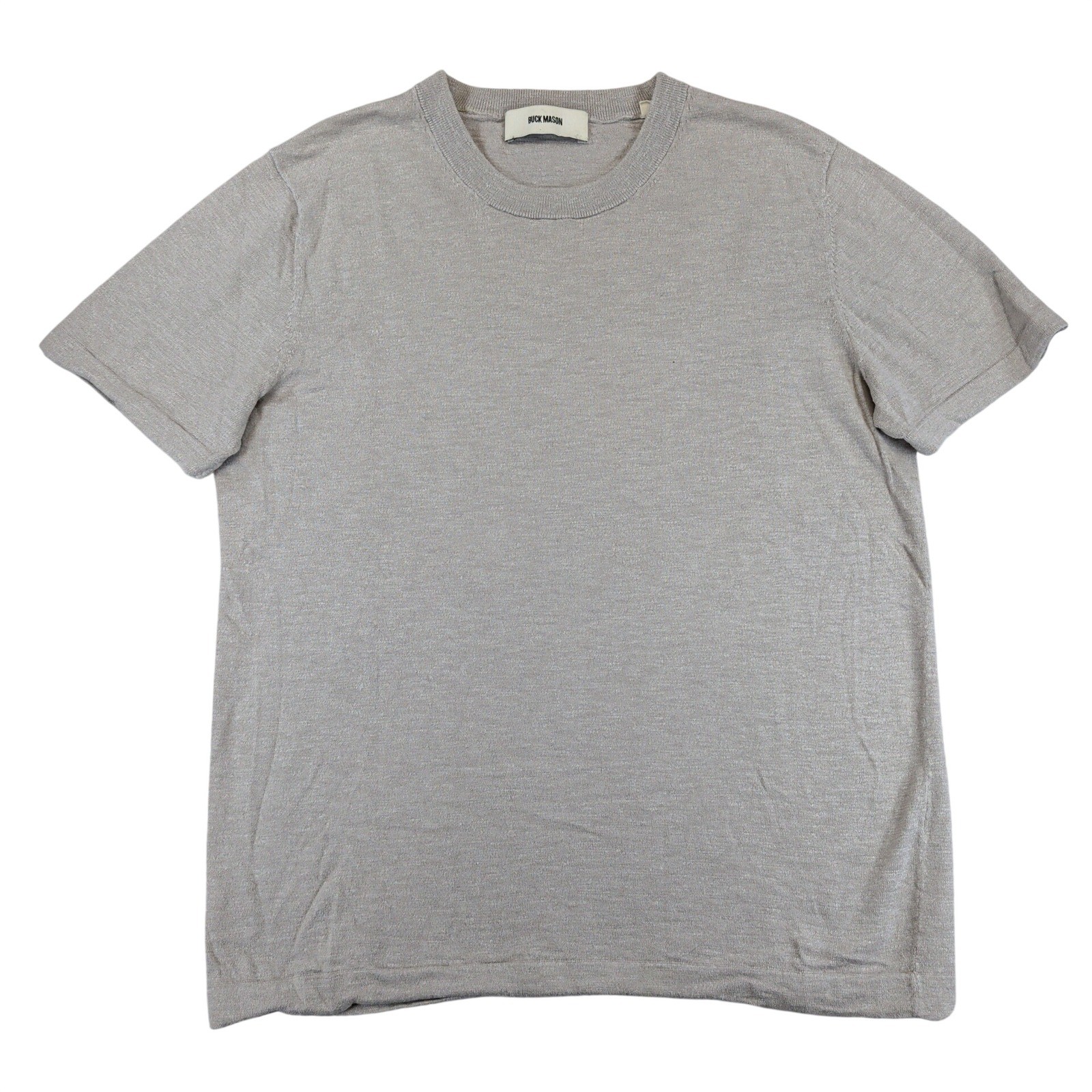 Buck Mason Mens Cotton Linen Short Sleeve Knit T-Shirt Tan BM16042.431 Size S