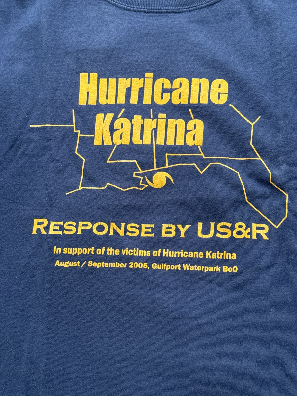 Vintage 2005 Hurricane Katrina Response Urban Search & Rescue T-Shirt XL Blue