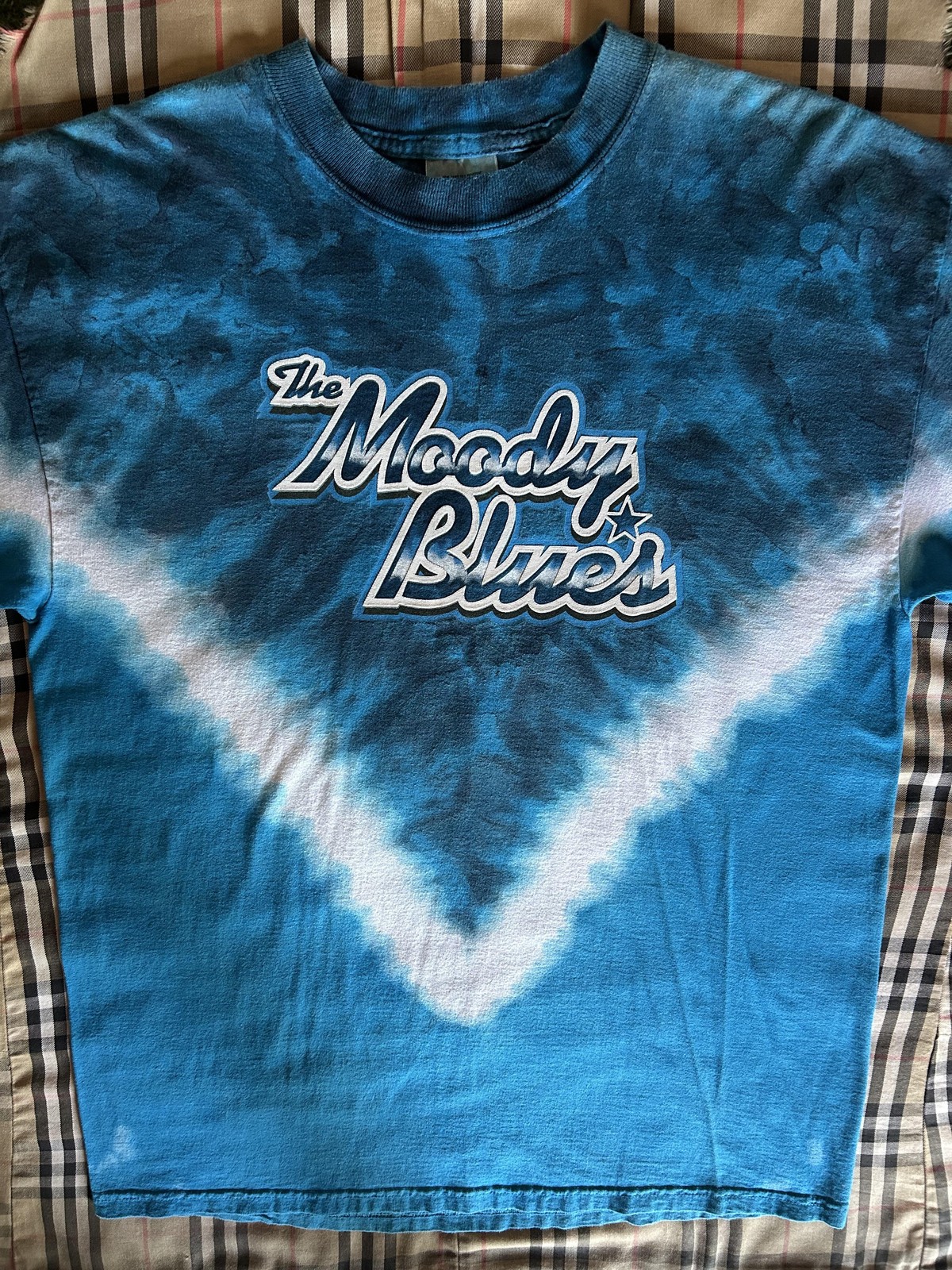 VTG 90s The Moody Blues V Tie Dye T Shirt Men’s Large Tultex Rock Music Band Tee