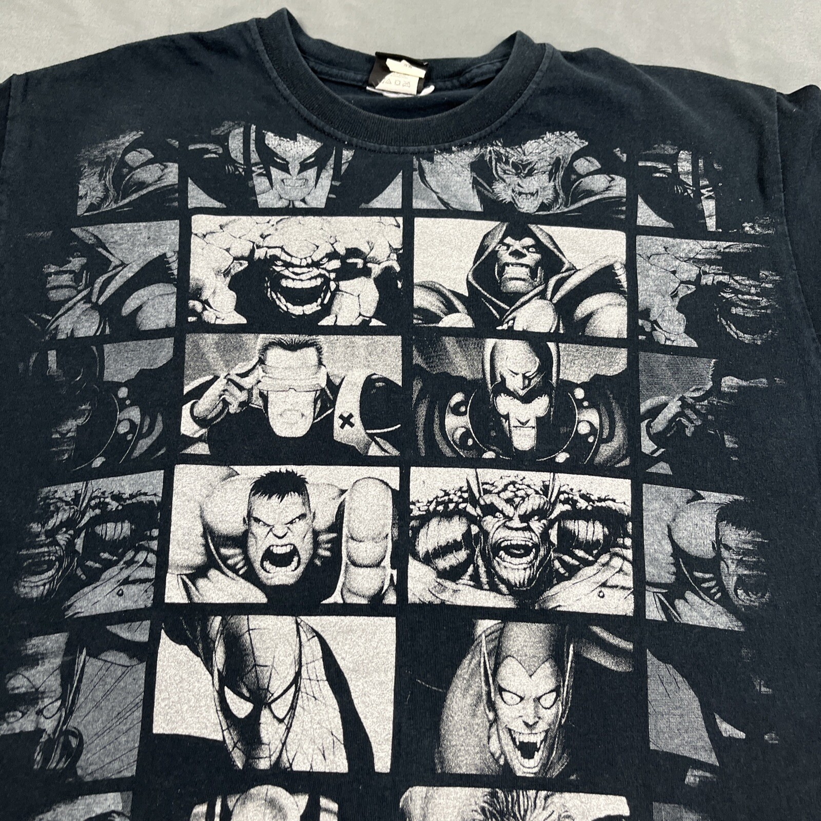 Vintage Marvel Mad Engine Panel Graphic Tee Medium Black Read Desc
