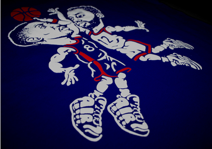 Cajmear 1996 Navy Blue Red White Scottie Pippen basketball shirt