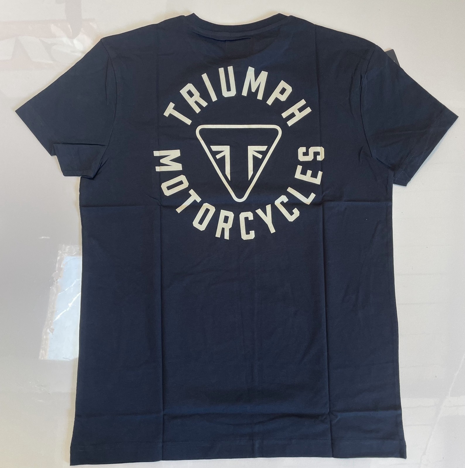 Triumph Motorcycles T-Shirt Mens Small Newlyn Jet Black Graphic Logo Cotton