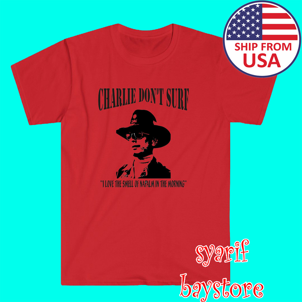 Apocalypse Now Charlie Don’t Surf Movie Men’s Red Size S to 5XL