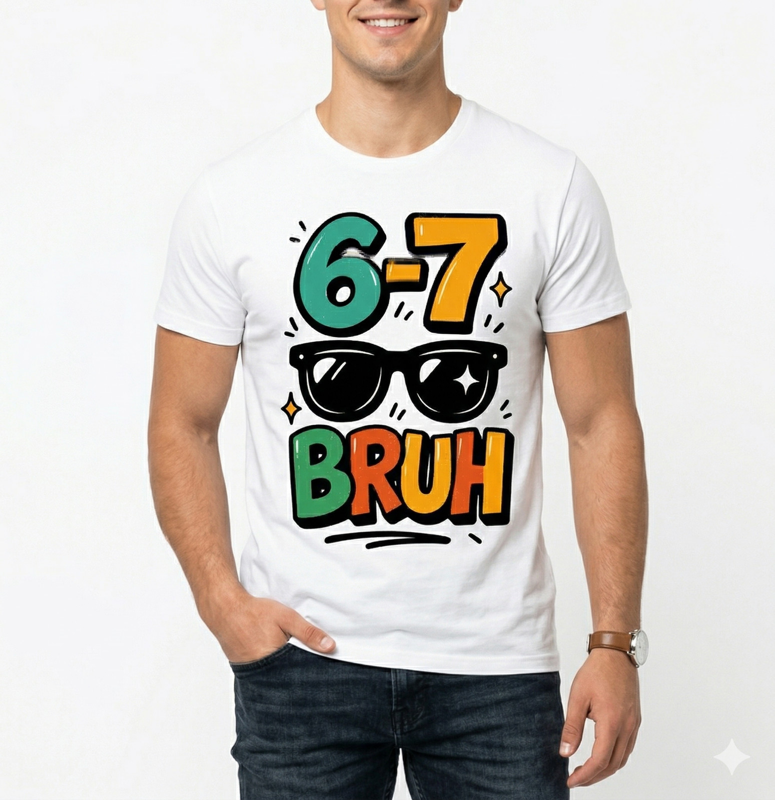 6 7 Funny Bruh Meme Humor Six Seven Kids Unisex T-Shirt
