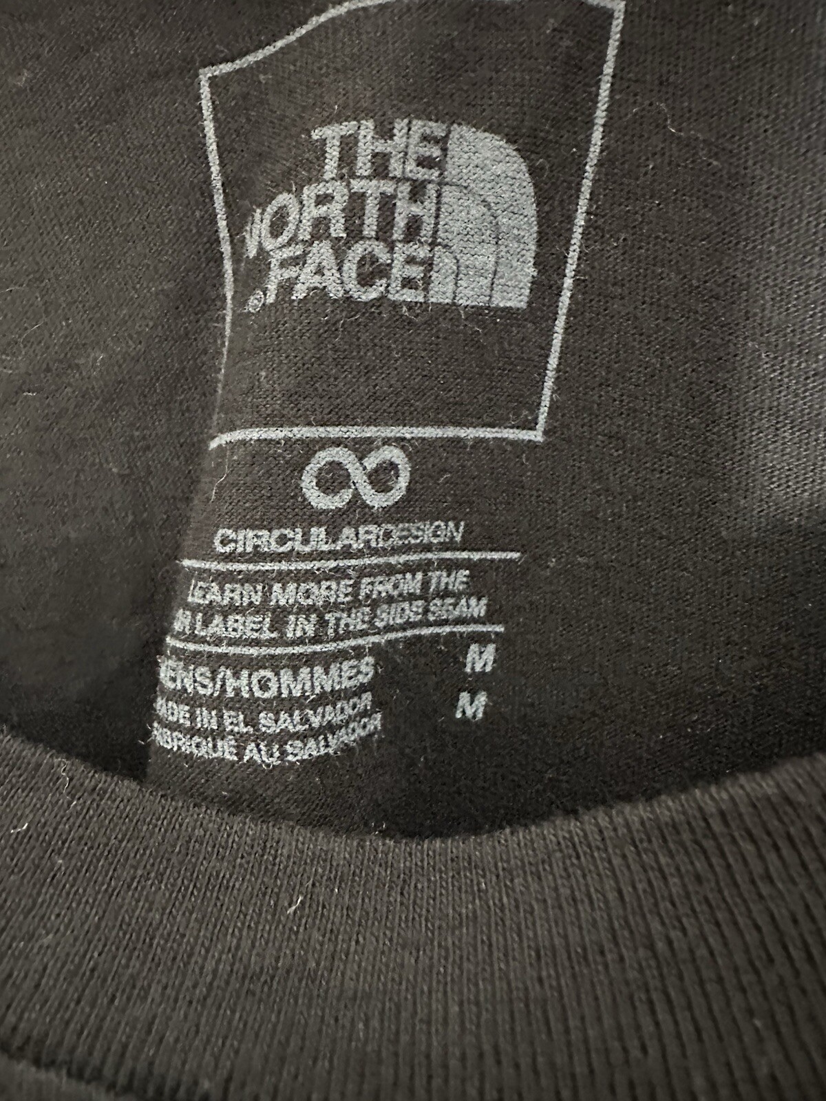THE NORTH FACE Mens Black Shirt Short Sleeve Tee – Double Sided Logo Size M