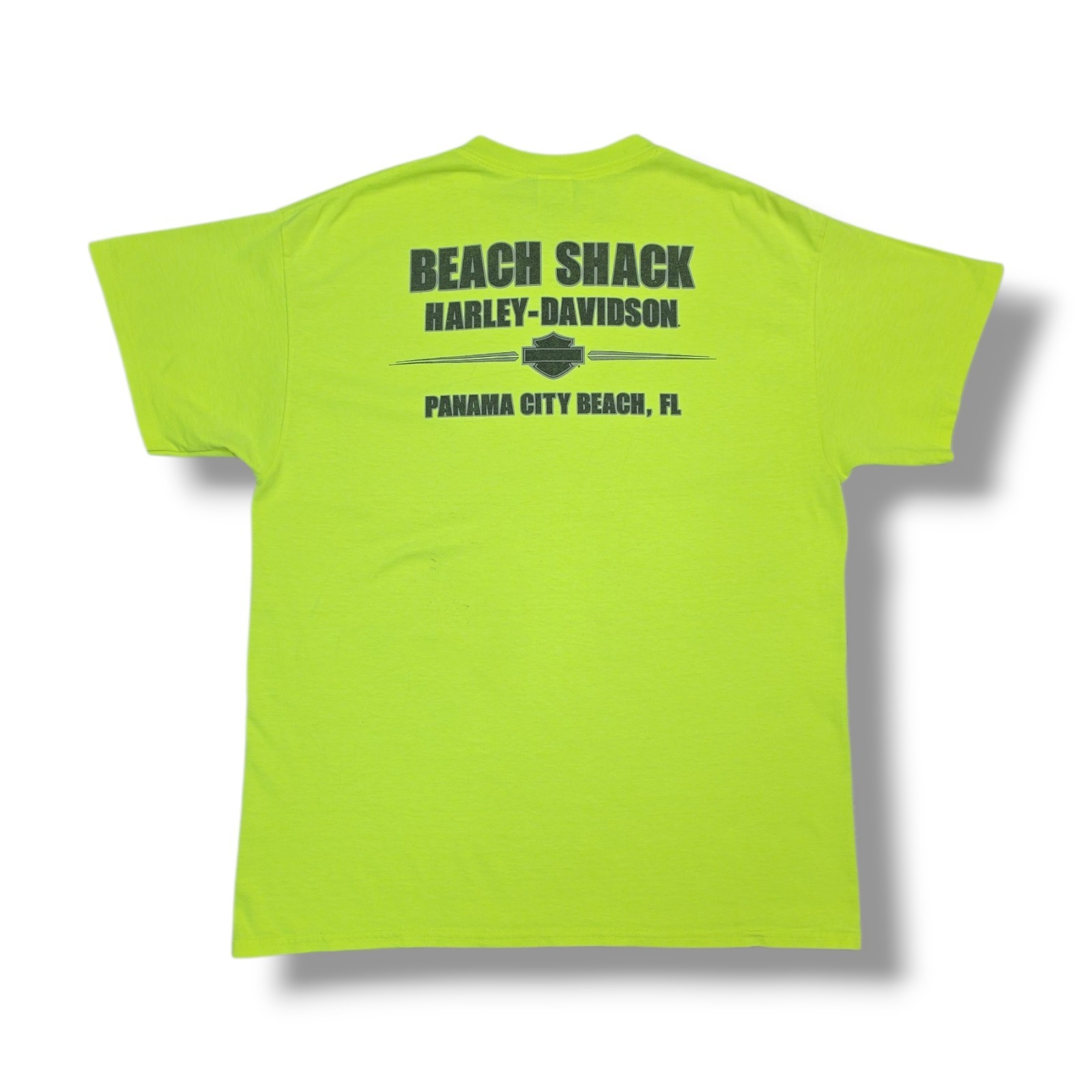 Harley-Davidson Panama City Beach, FL Beach Shack Neon Yellow T-Shirt Men’s L