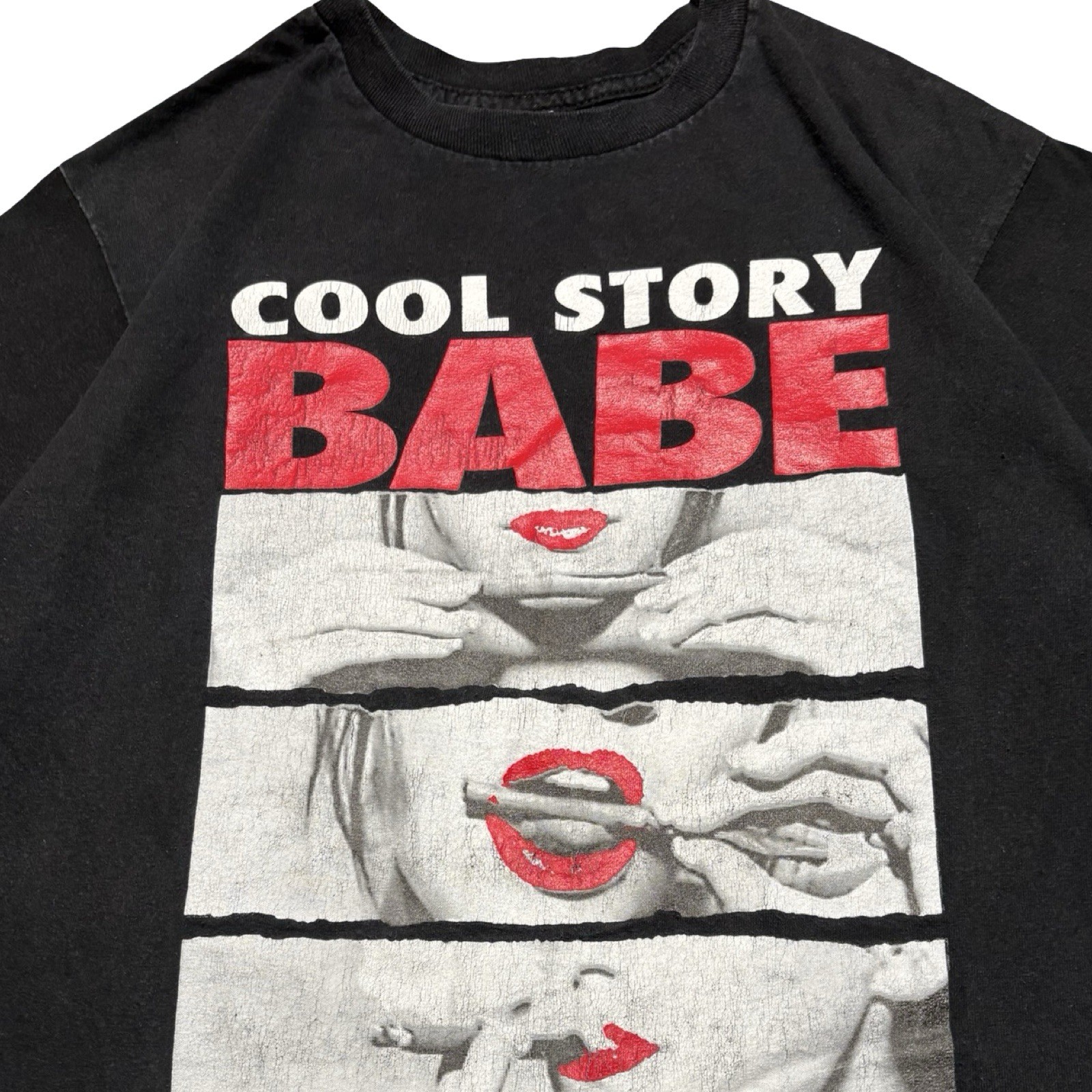 Y2K Nice Babe Roll Me a Blunt T Shirt Black Fade Mens M