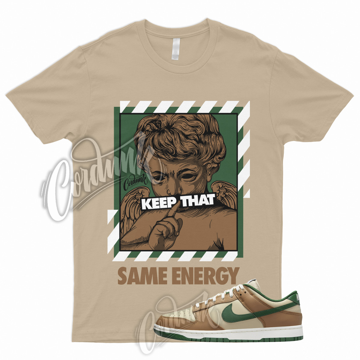 ENERGY Shirt for Dunk Low Tan Green Rattan Gorge Sail Dark Driftwood To Match 1