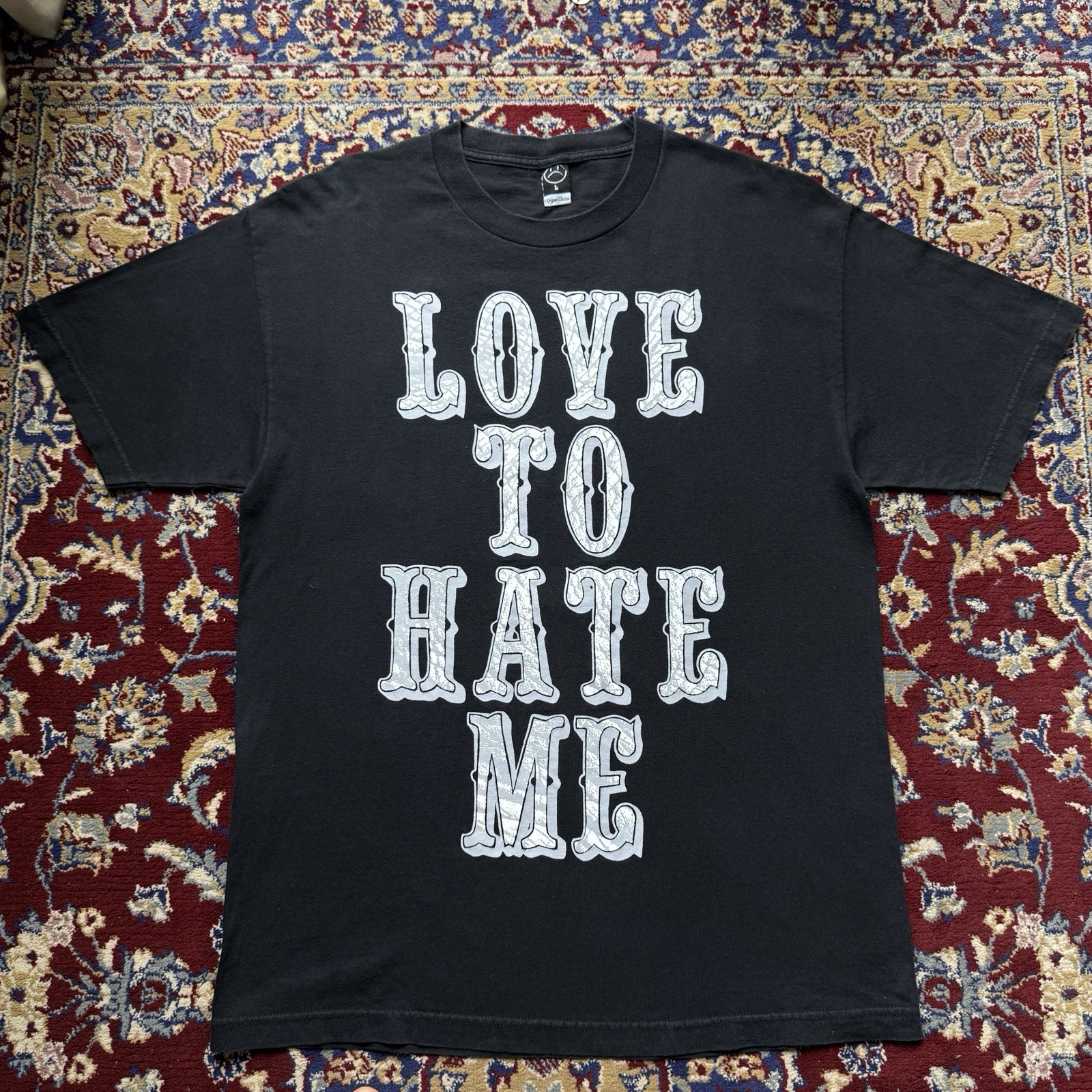 Vintage 2000s Rogue Status Love To Hate Me Hate To Love Me Tee T-shirt Y2K Rare