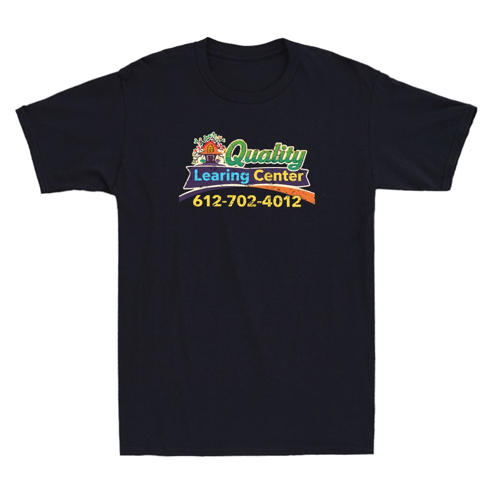 Quality Learning Center Funny Parody Education Humor Quote Vintage Men’s T-Shirt