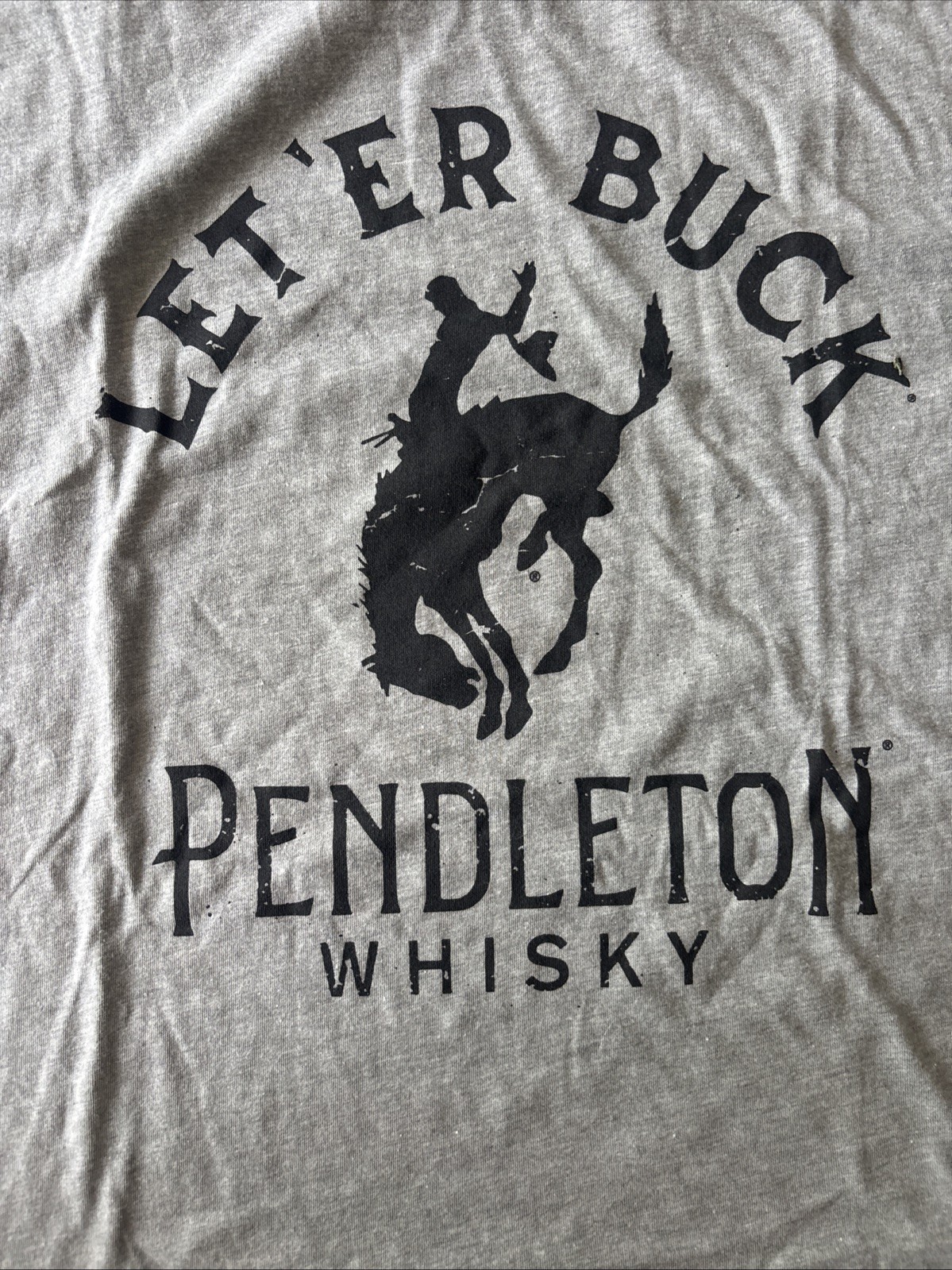 Pendleton Whisky Let’er Buck T Shirt Adult XL Rodeo Cowboy NEW