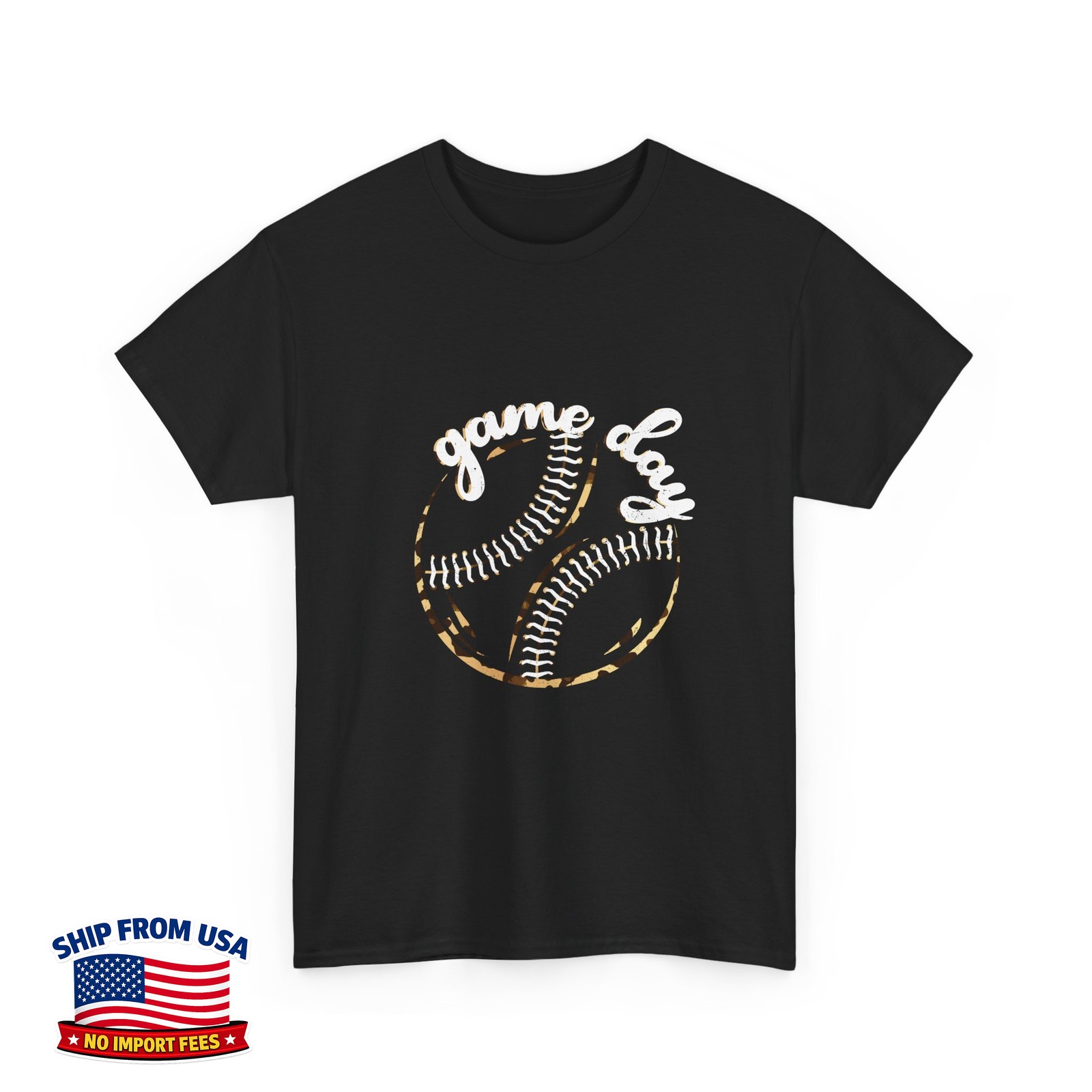 Baseball Game Day Baseball Player Sports Supporters Leopard Unisex T-Shirt
