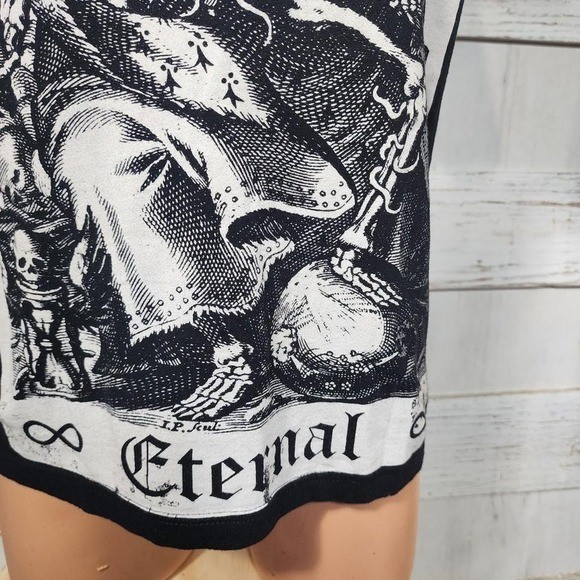 Black Craft Cult Eternal skeleton tee #goth #mallgoth size small Chest 18