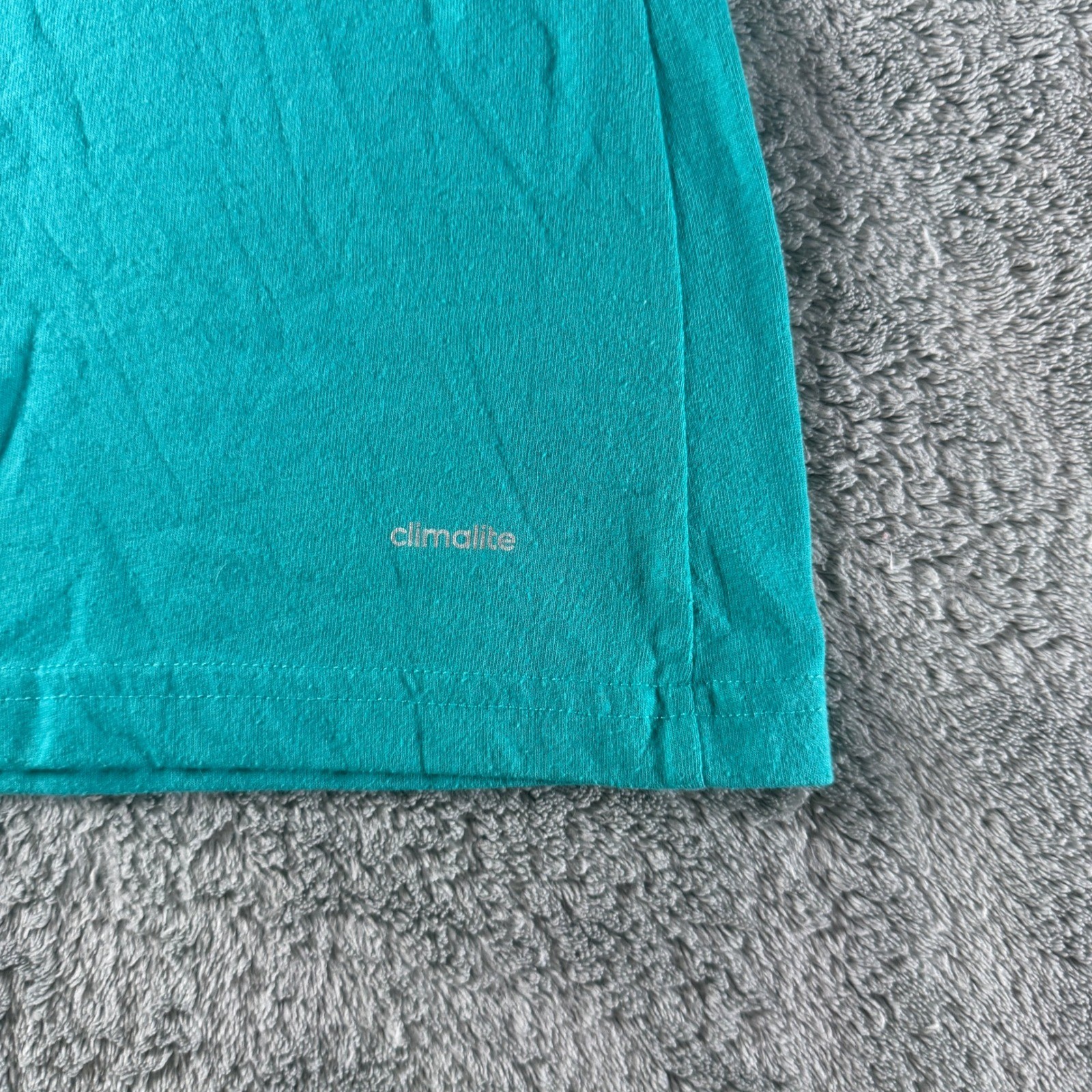 Adidas Go-To Performance Tee Teal Green Climalite Short Sleeve Shirt Mens Medium