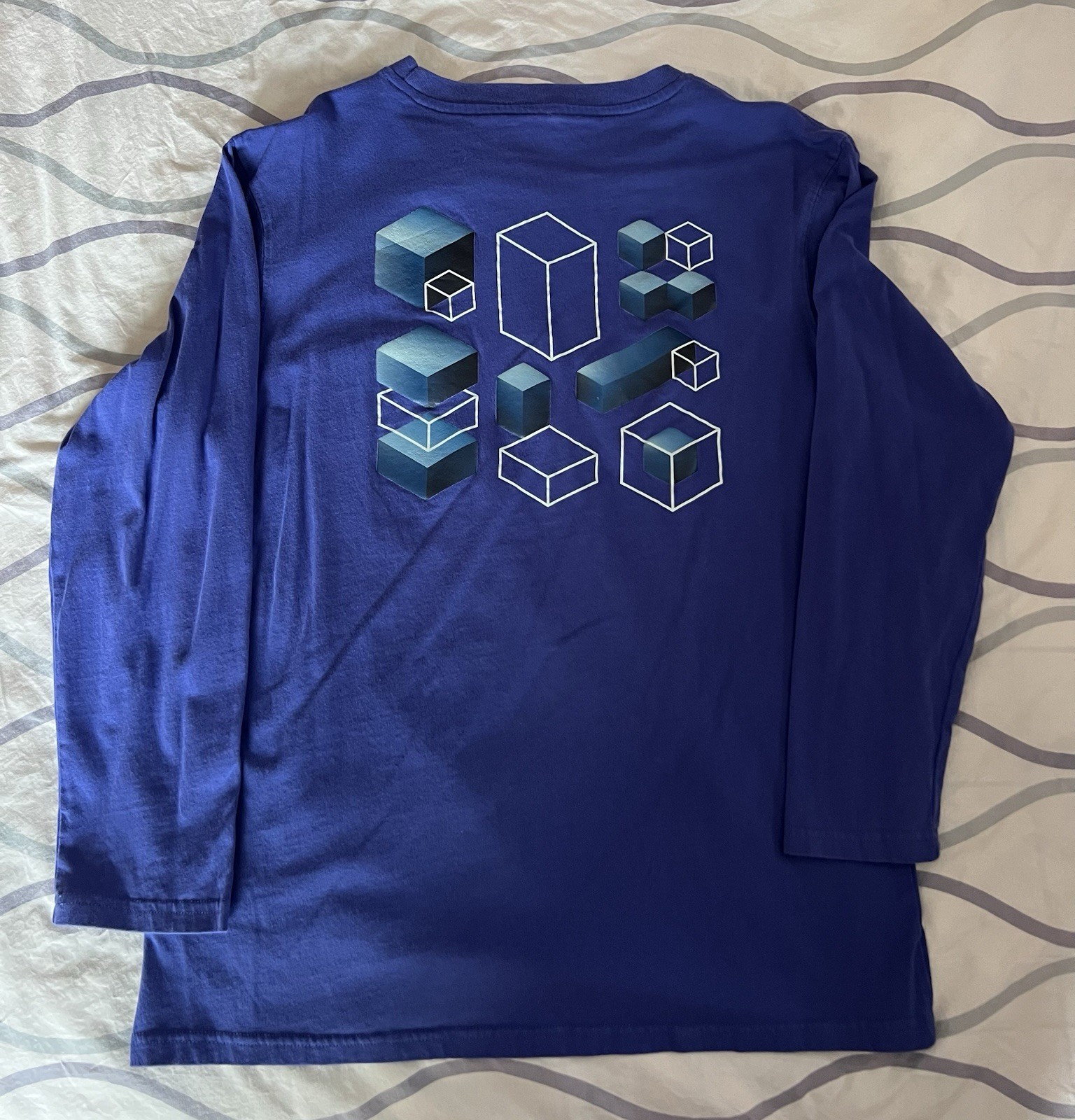 AWS re:Invent Amazon Web Services Long Sleeve Shirt Large Blue