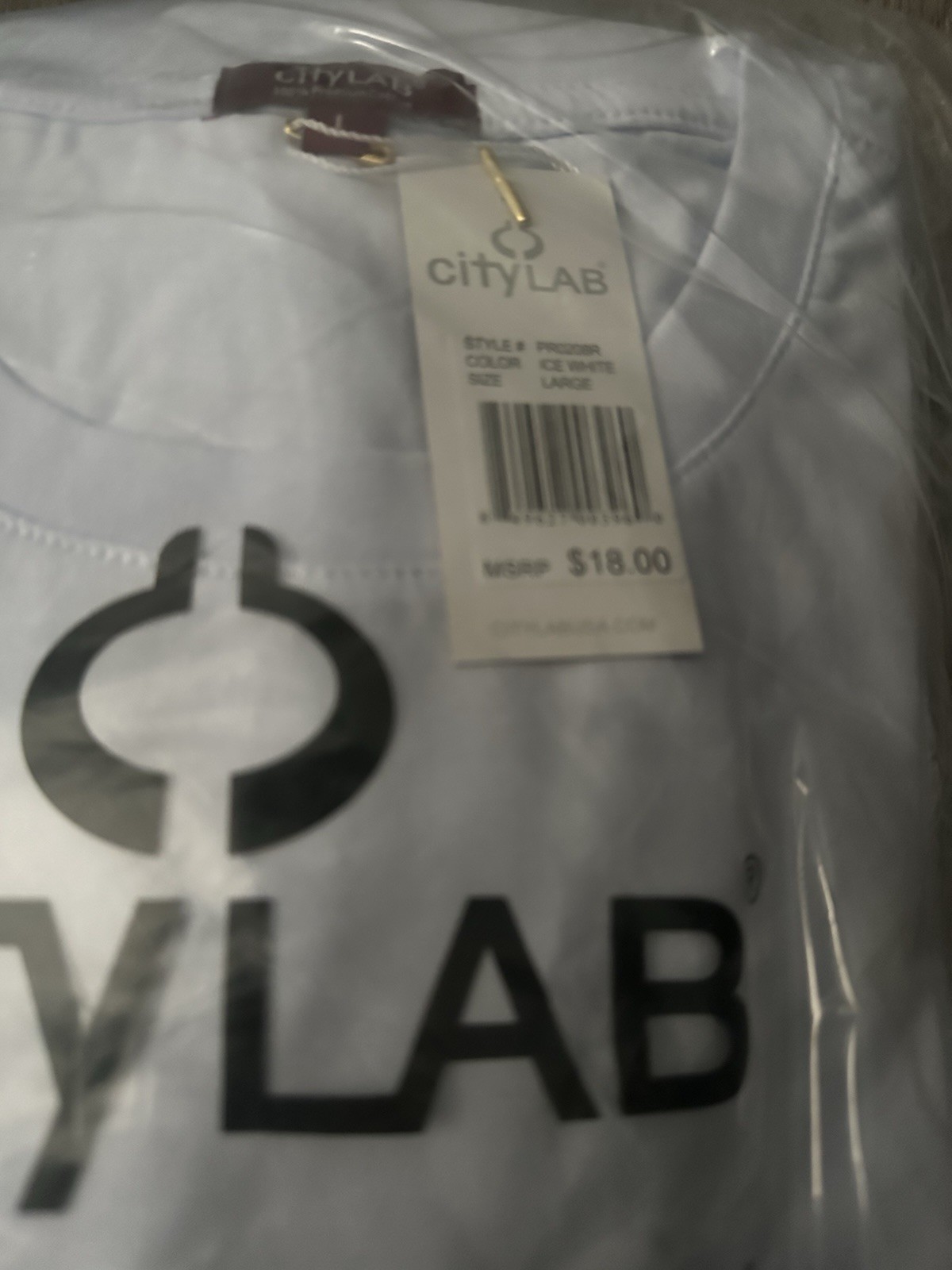 CityLAB Premium Preshrunk Cotton T-Shirt Bulk Lot White Large L New With Tags
