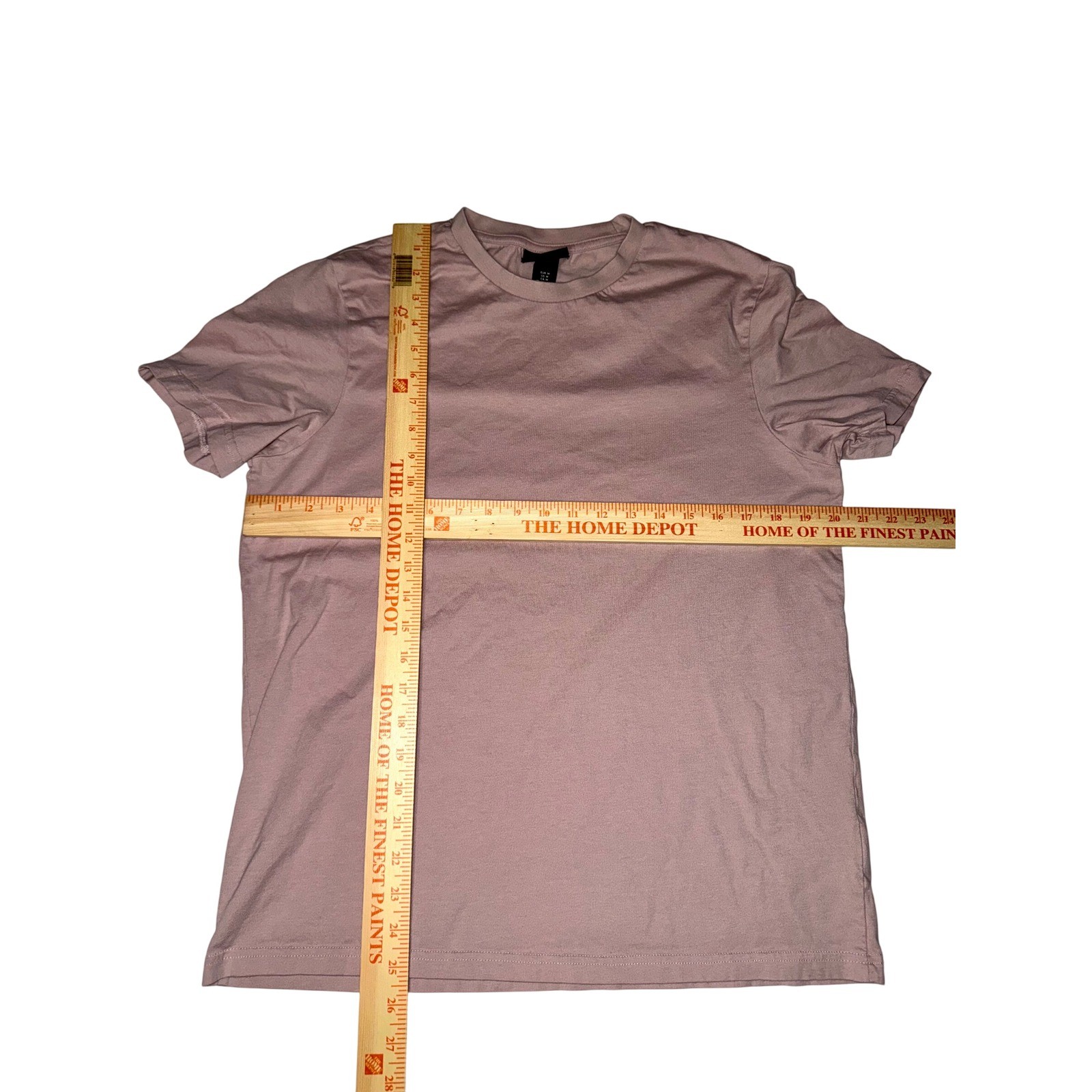 H&M T-Shirt Mens Medium Mauve Pink Regular Fit Cotton Crew Neck