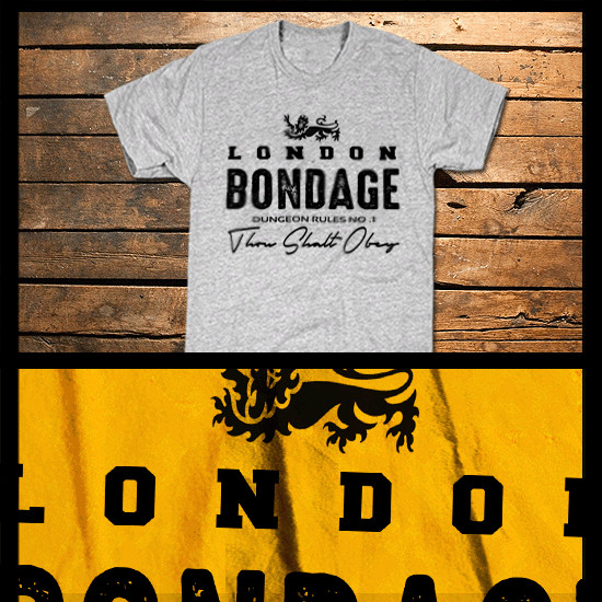 BDSM T-Shirt London UK Bondage dominatrix femdom gag Sensory Deprivation