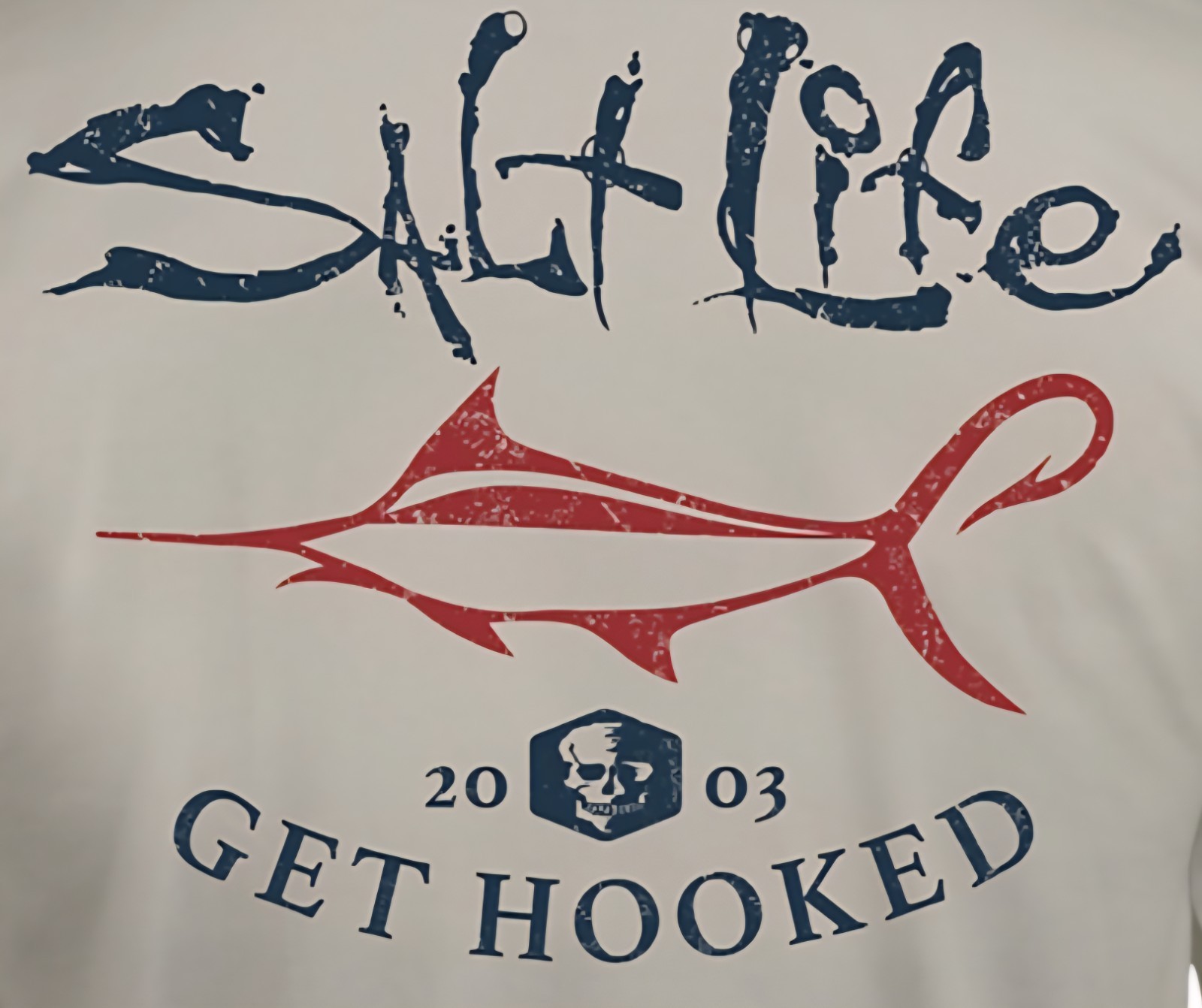 Salt Life “”Get Hooked Marlin” Men’s Long Sleeve, Graphic T-Shirt, Lg or 2XL
