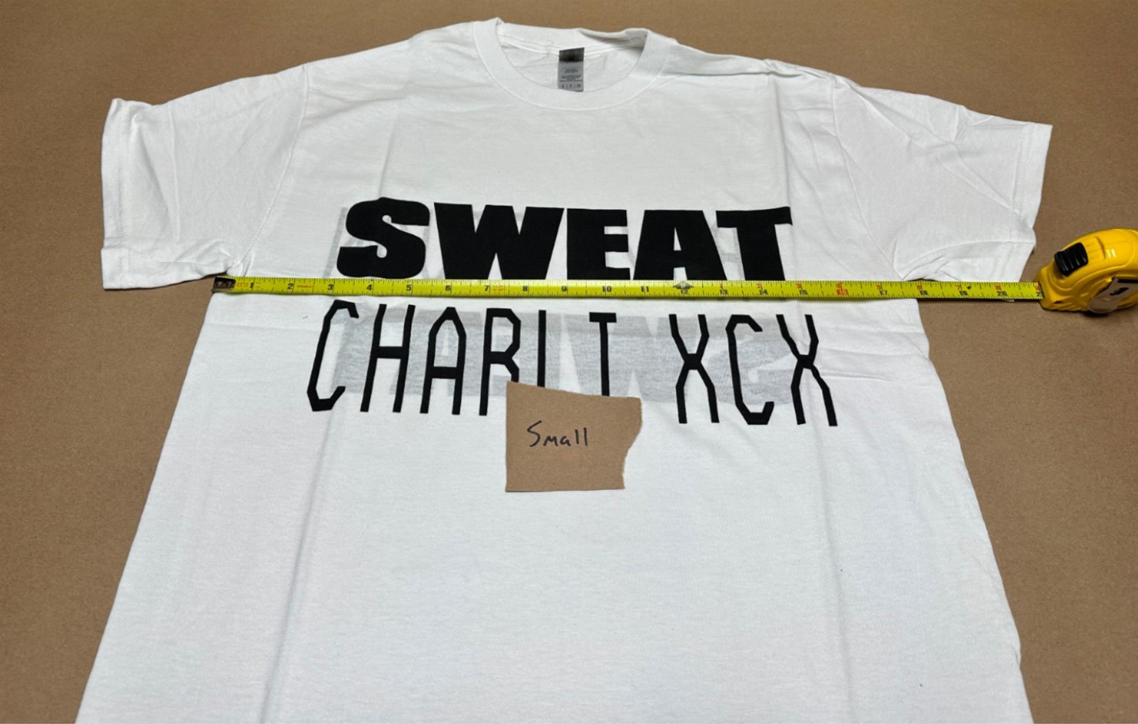 NEW Authentic Charli XCX & Troye Sivan “Sweat” Tour Reversible Tee Shirt White