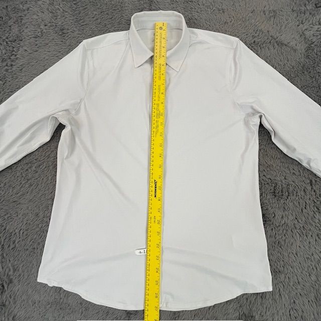 Rhone Dress Shirt Mens Medium White Long Sleeve Performance Stretch Button
