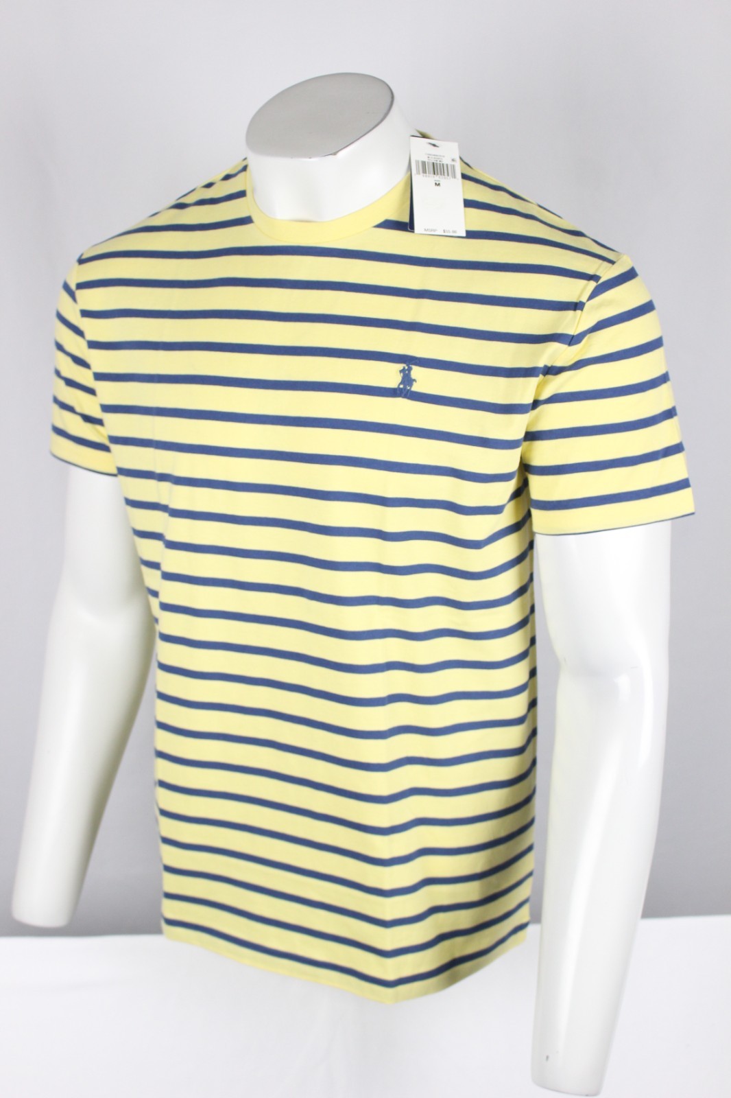 Polo Ralph Lauren Men’s Classic fit Striped Jersey T Shirt Short Sleeve Yellow