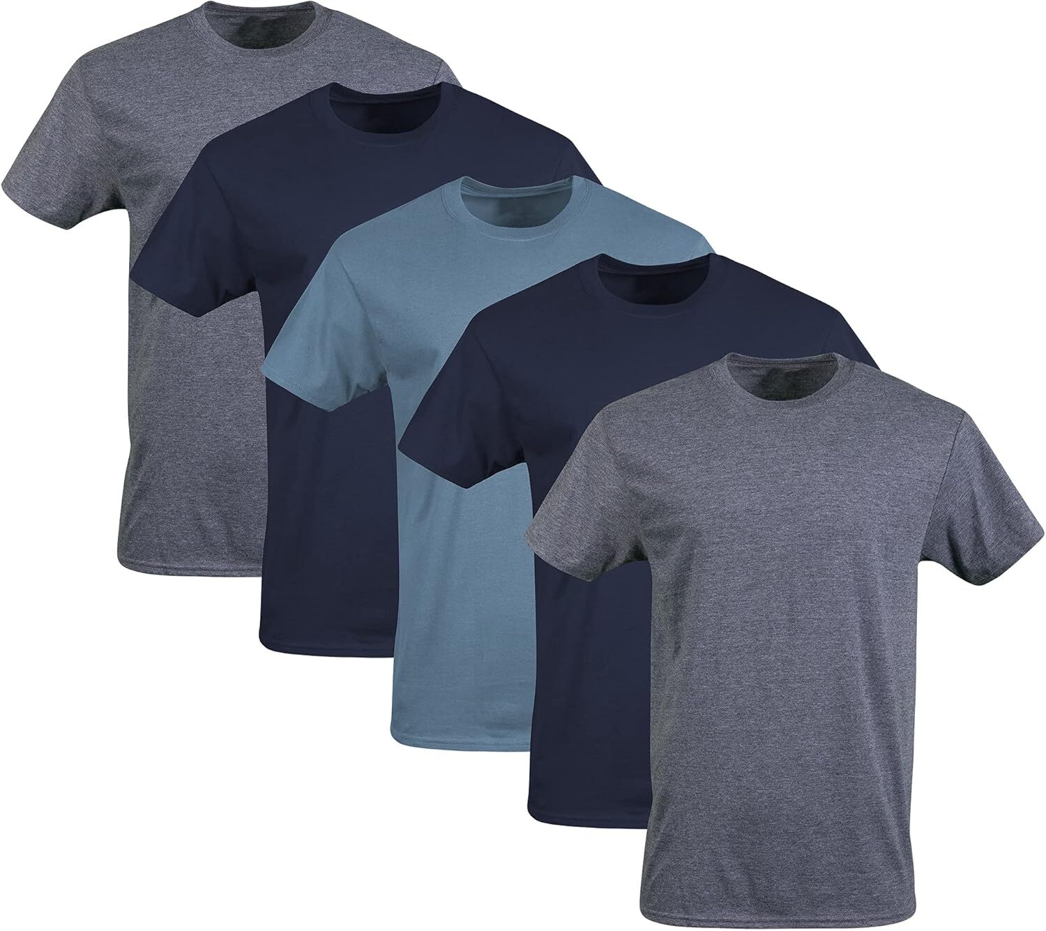 Multipack Men’s Crew Neck T-Shirts 100% Cotton Soft Breathable Tagless Durable