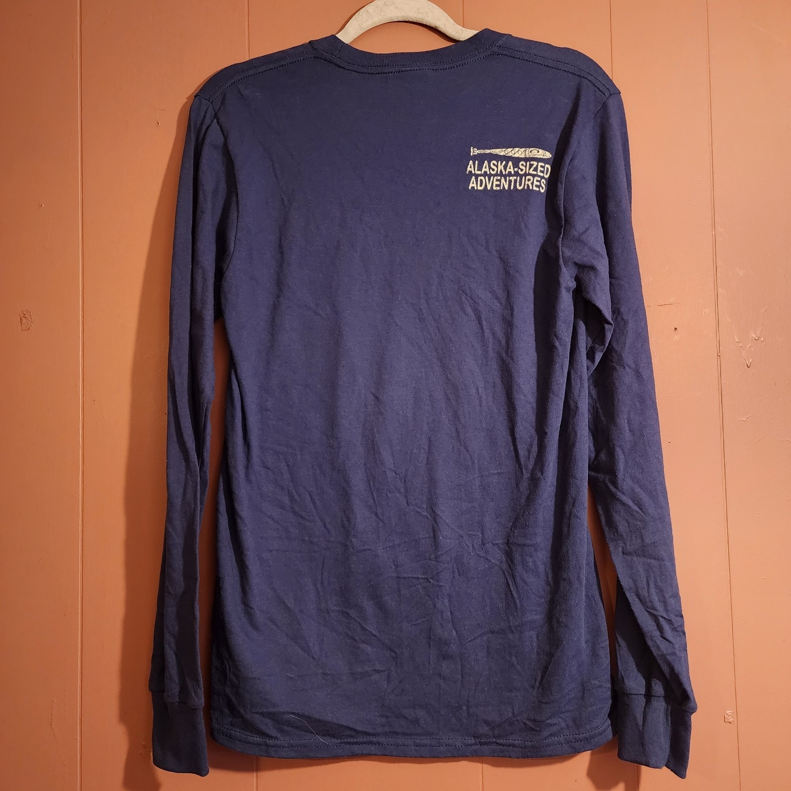 Port & Company Long Sleeve Shirt Men’s Blue Sz M Hoonah Alaska Zipline