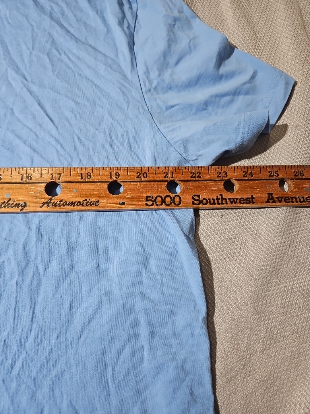 Hugo Boss Shirt Mens XXL 2XL Blue Textured Spellout Casual Streetwear Tee